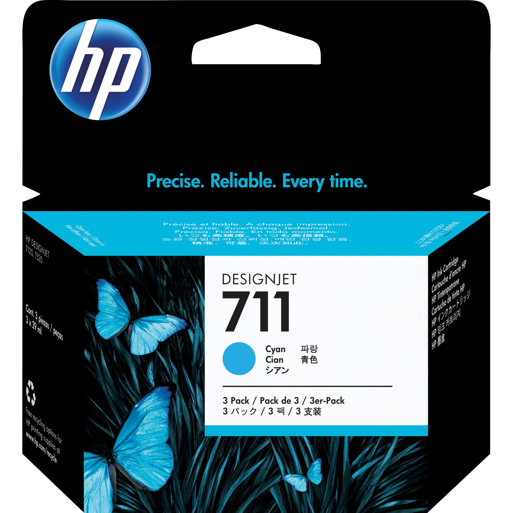 HP Tintenpatrone 711 cyan 29ml 3St