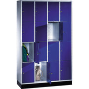 C+P Schließf.schrank 16Fä 1950x1220x500 lgr/ebl