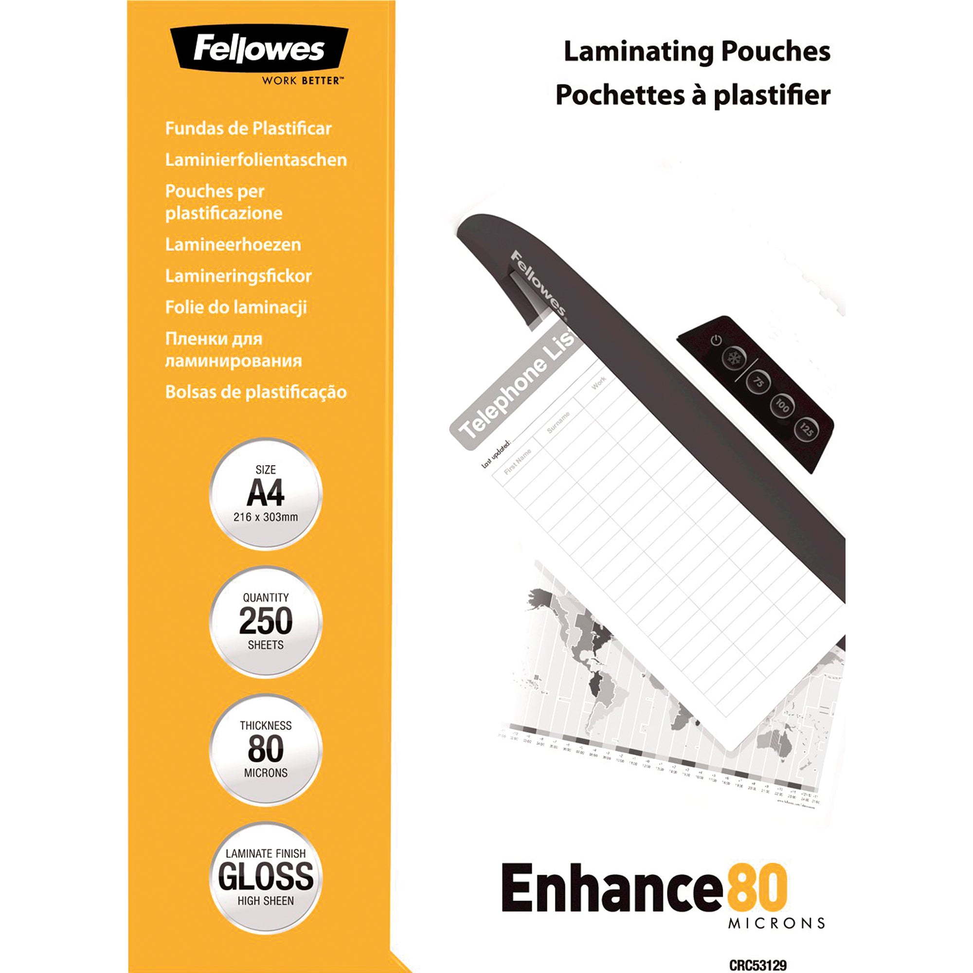 Fellowes Laminierfolie Enhance 80, DIN A4