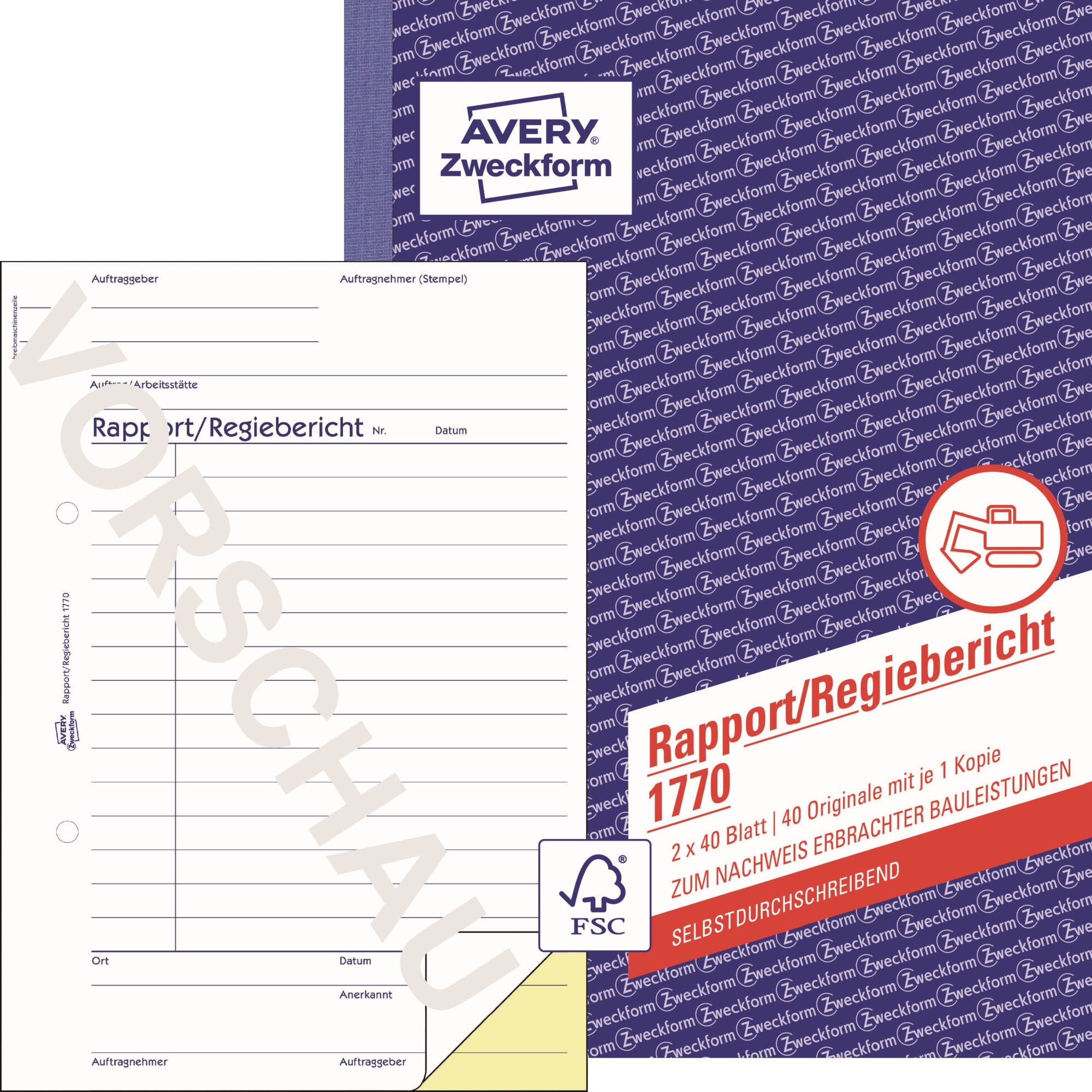 Avery Regiebericht 1770