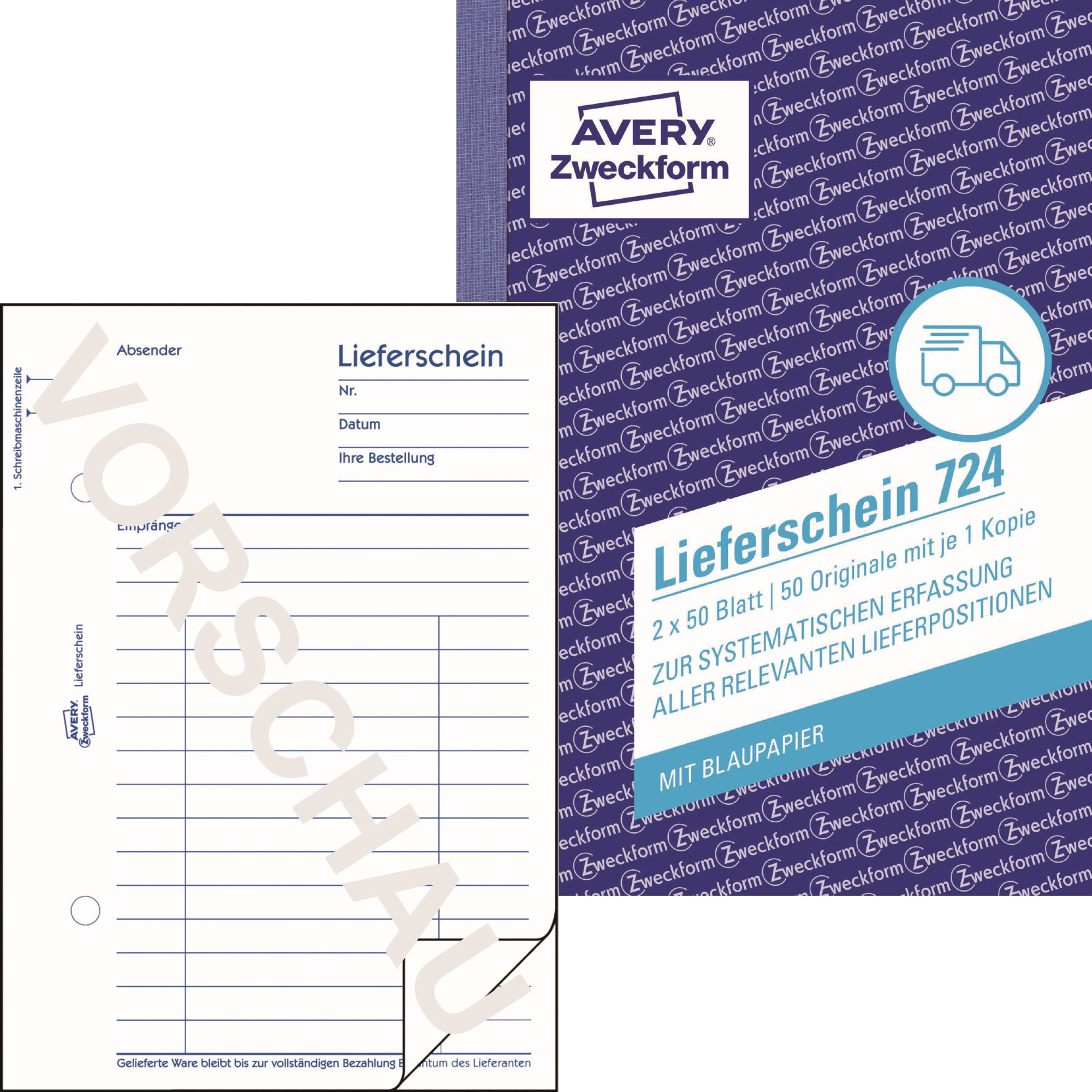 Avery Lieferschein 724