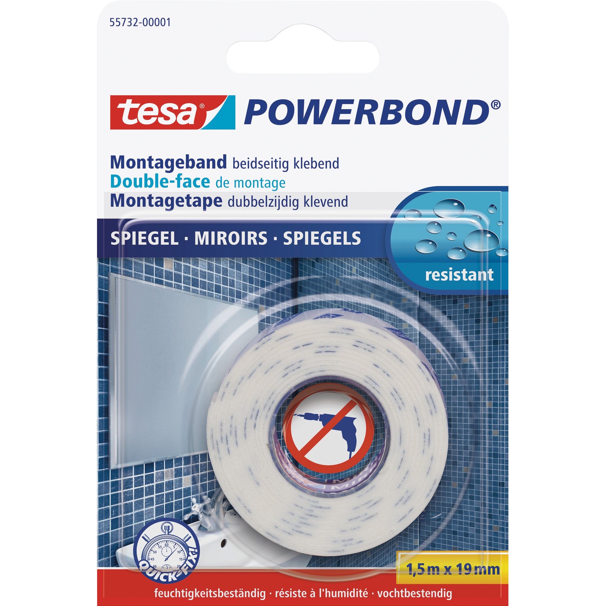 tesa Montageklebeband Powerbond® Spiegel