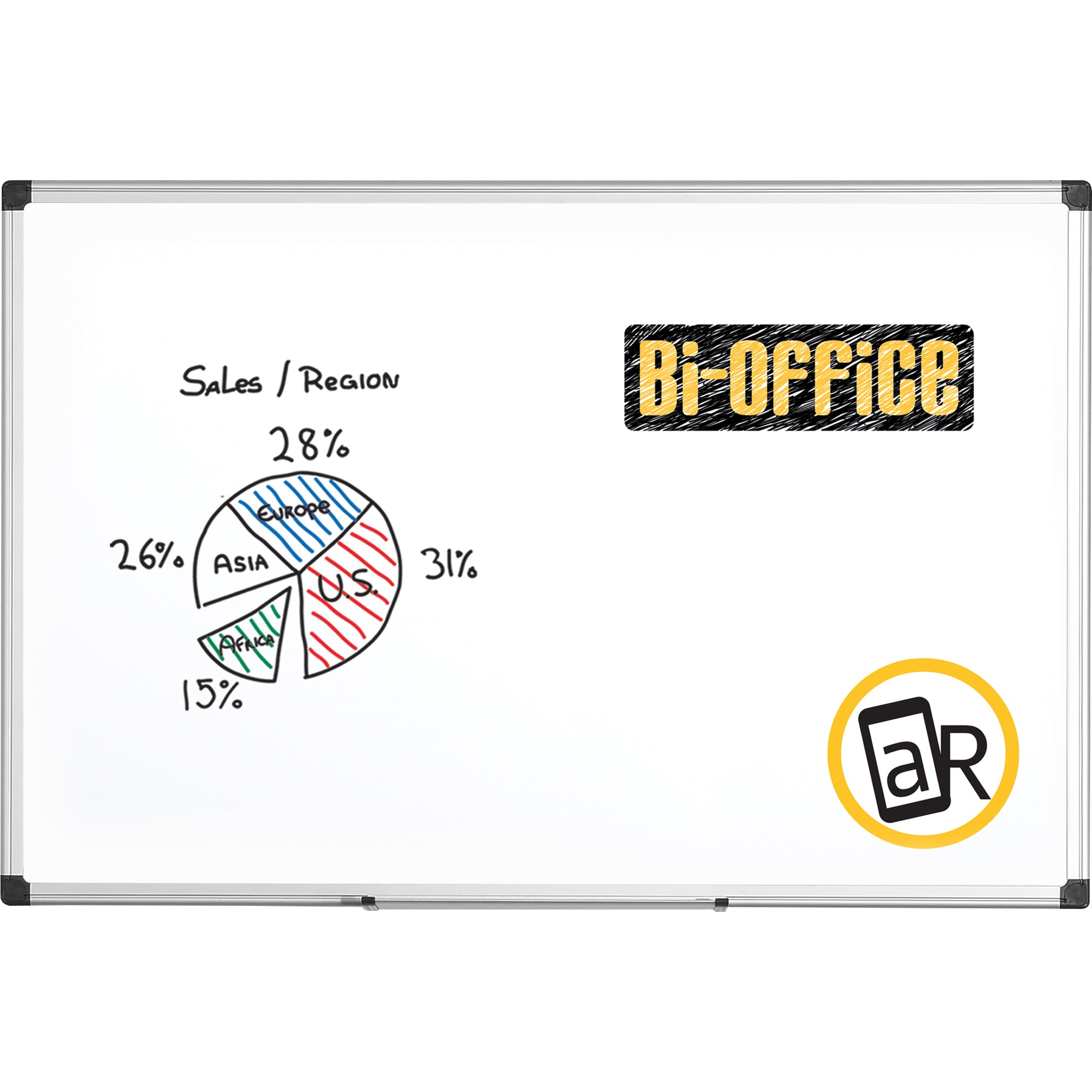 Bi-office Whiteboard Maya 200x100cm Alurahmen