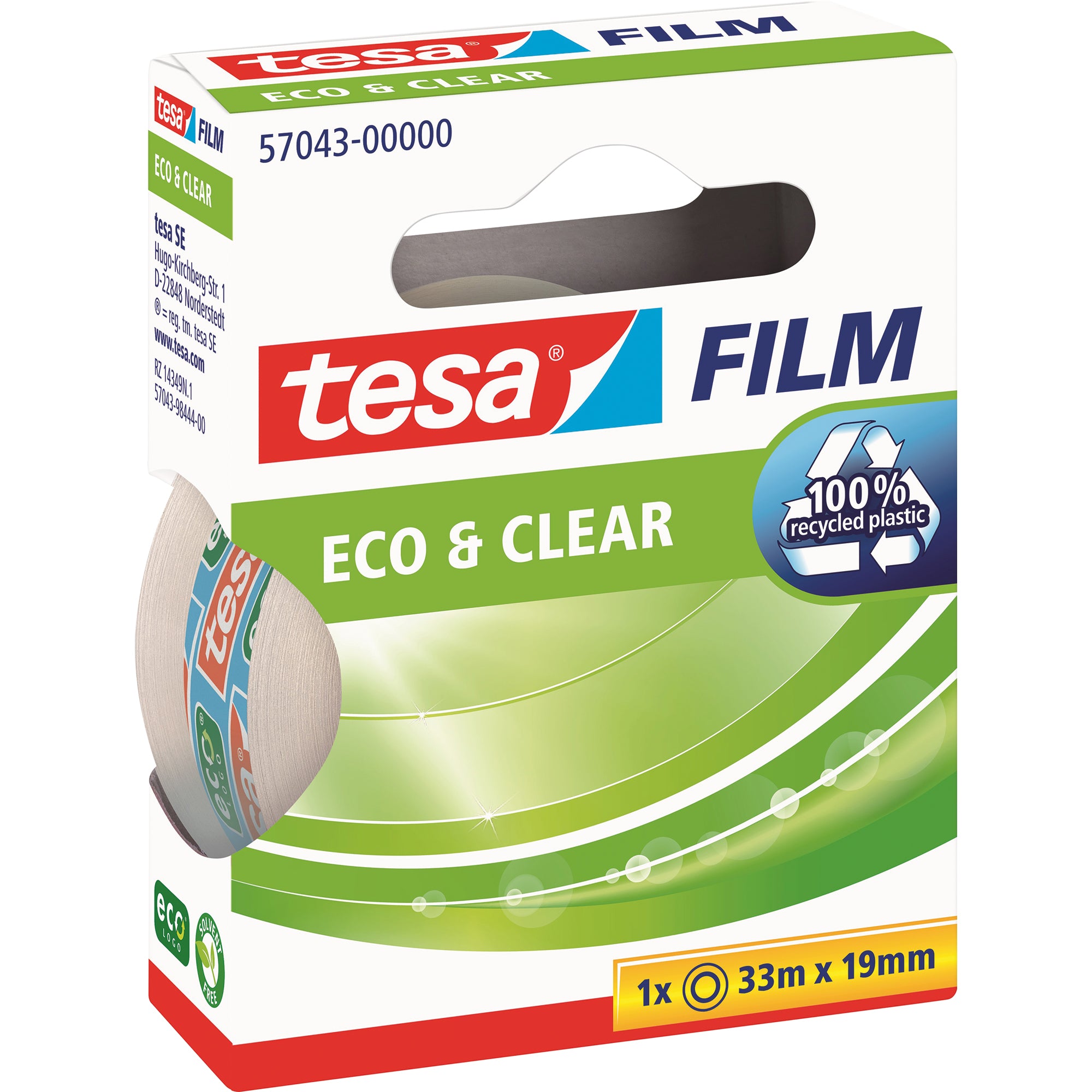 tesa Klebefilm tesafilm Eco&Clear 19mmx33m