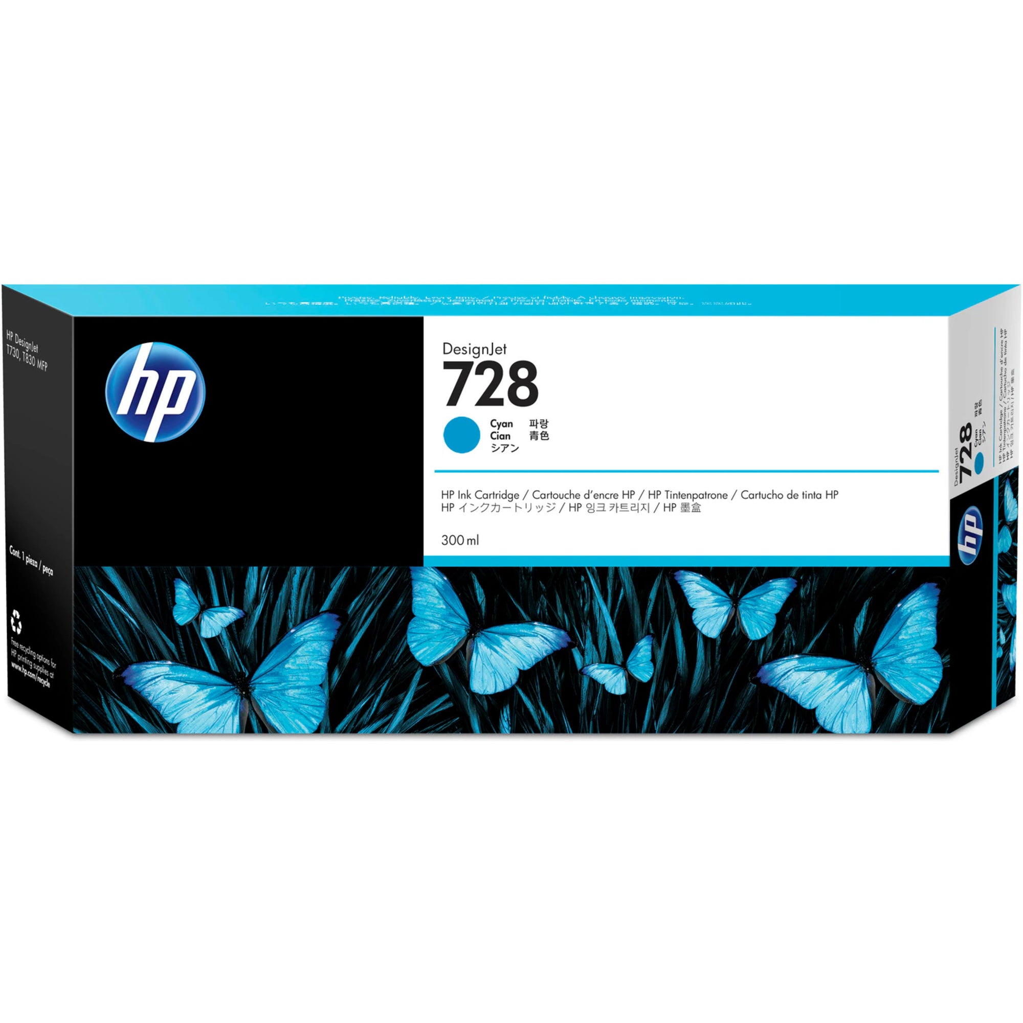 HP Tintenpatrone 728 300ml cyan