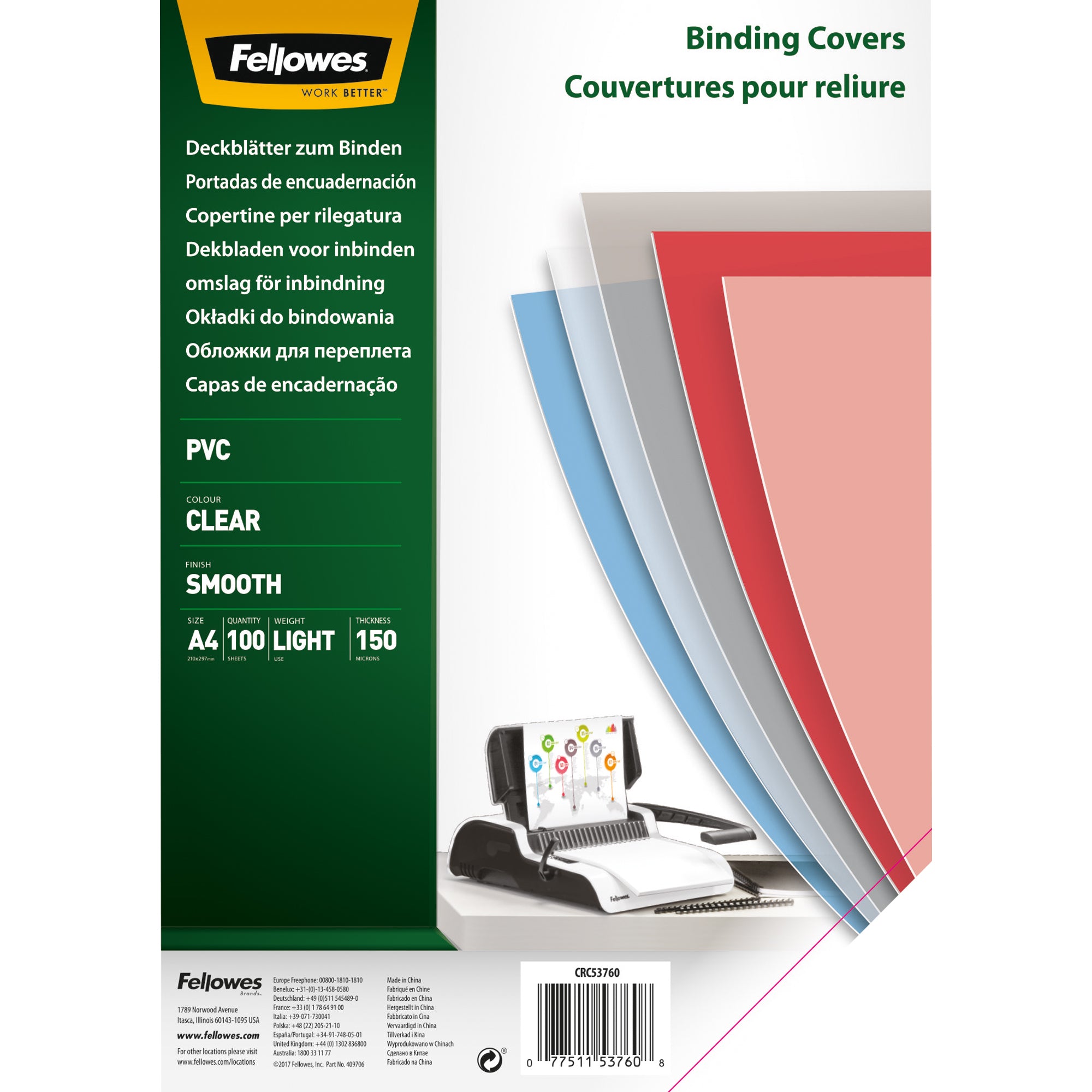 Fellowes Deckblattfolie, DIN A4
