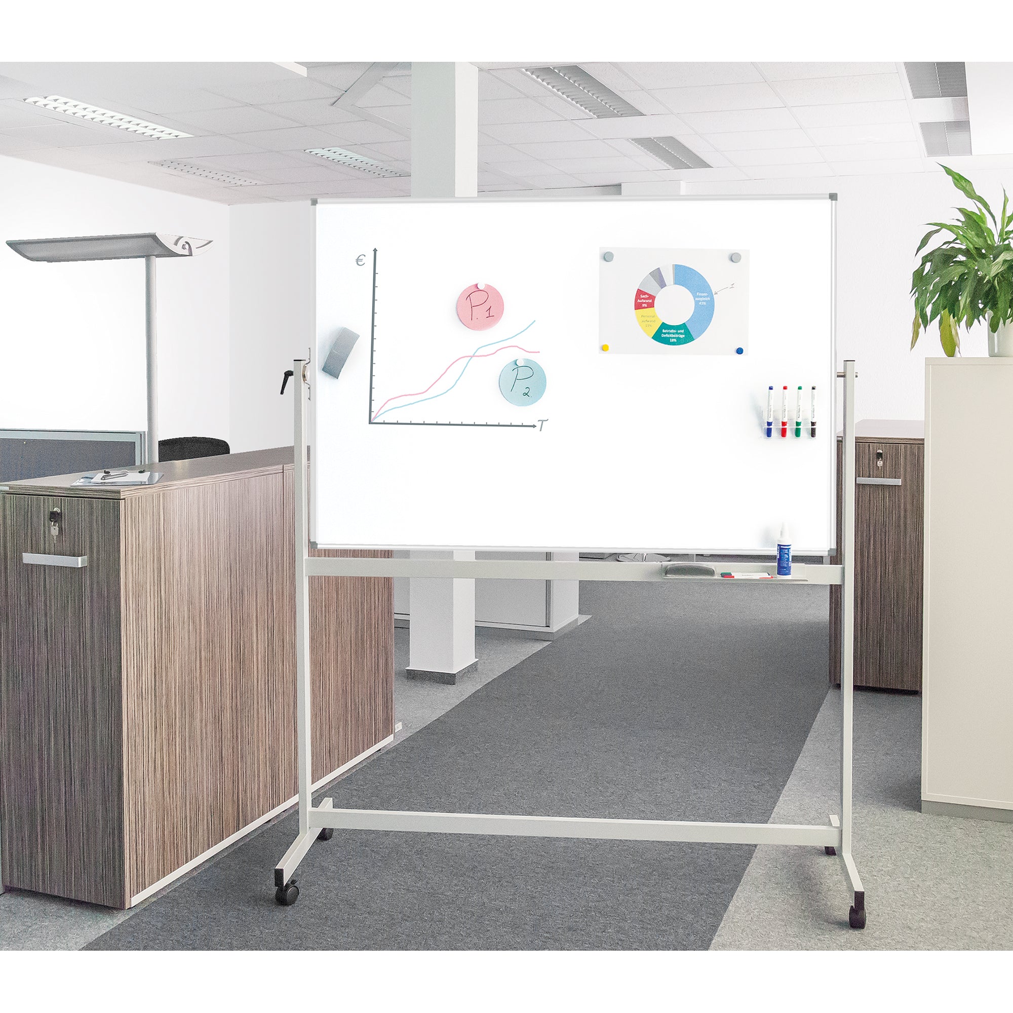 Maul Whiteboard MAULstandard 90x120cm mobil drehbar