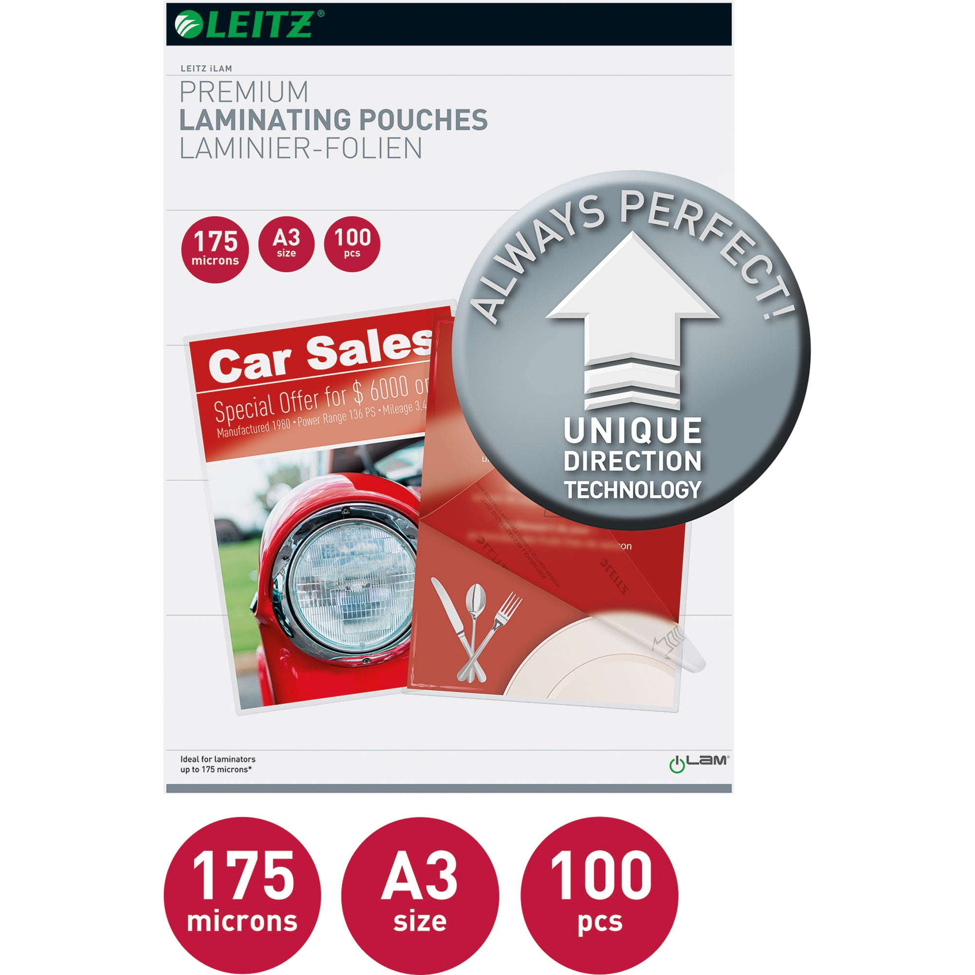 Leitz Laminierfolie iLAM, DIN A3