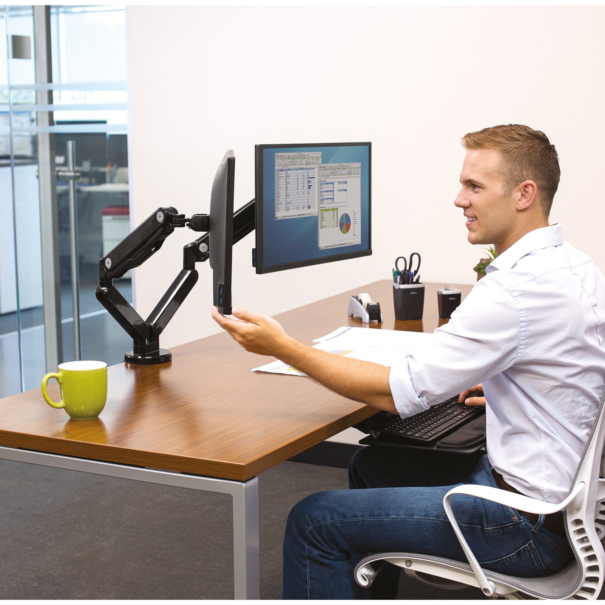 Fellowes Monitorschwenkarm Platinum Series