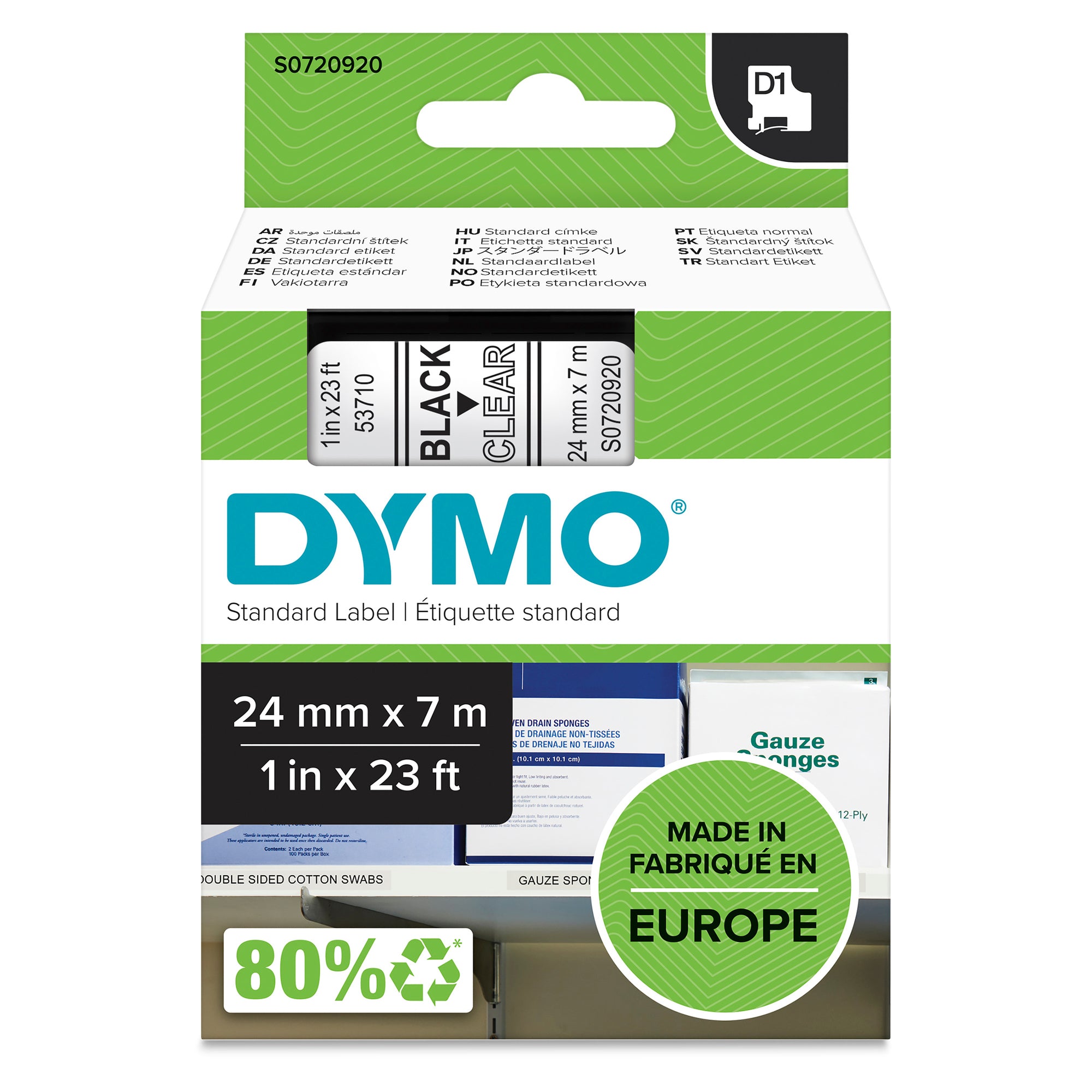 Dymo Schriftbandkassette, 24 mm x 7 m (B x L)