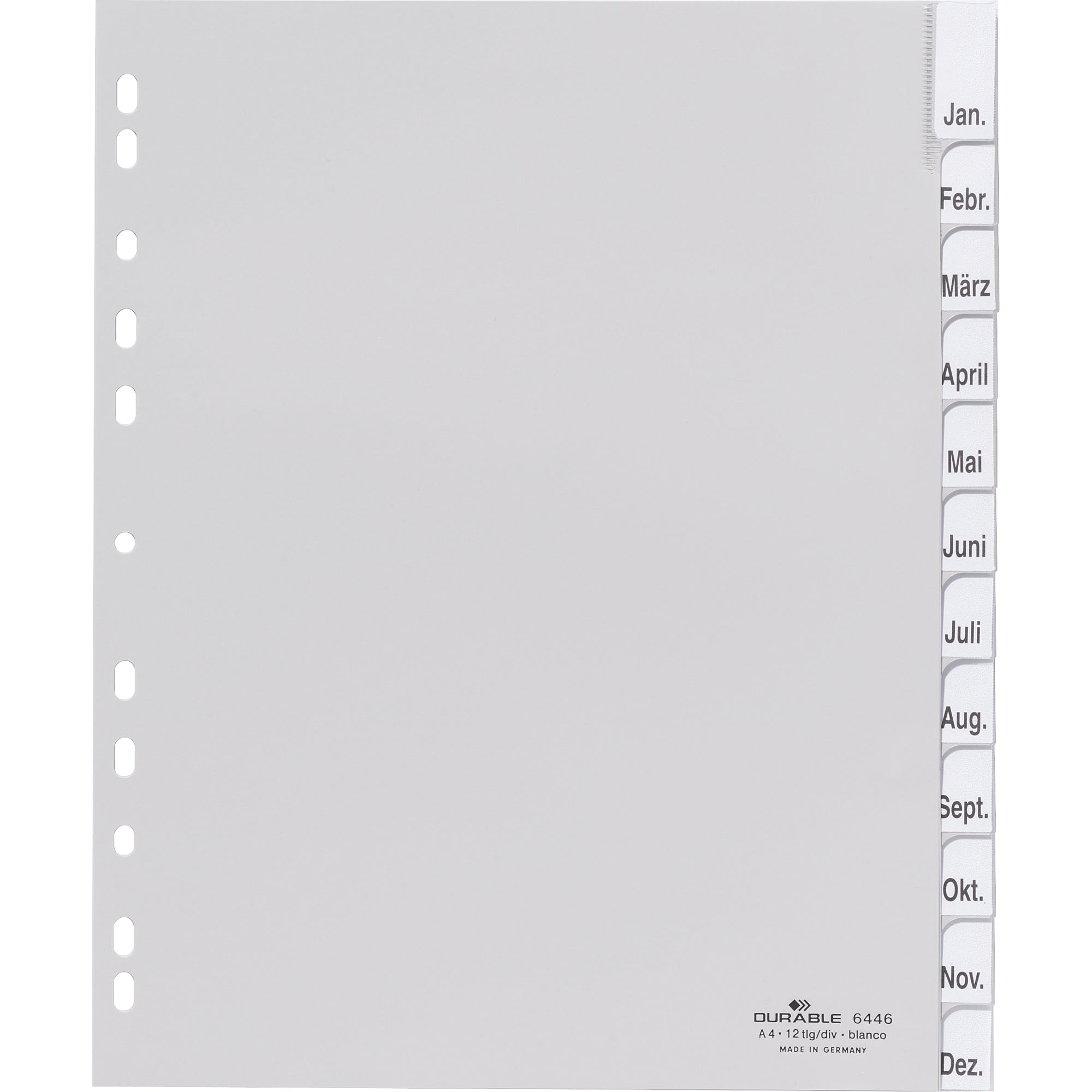 Durable Ordnerregister, DIN A4, Überbreite