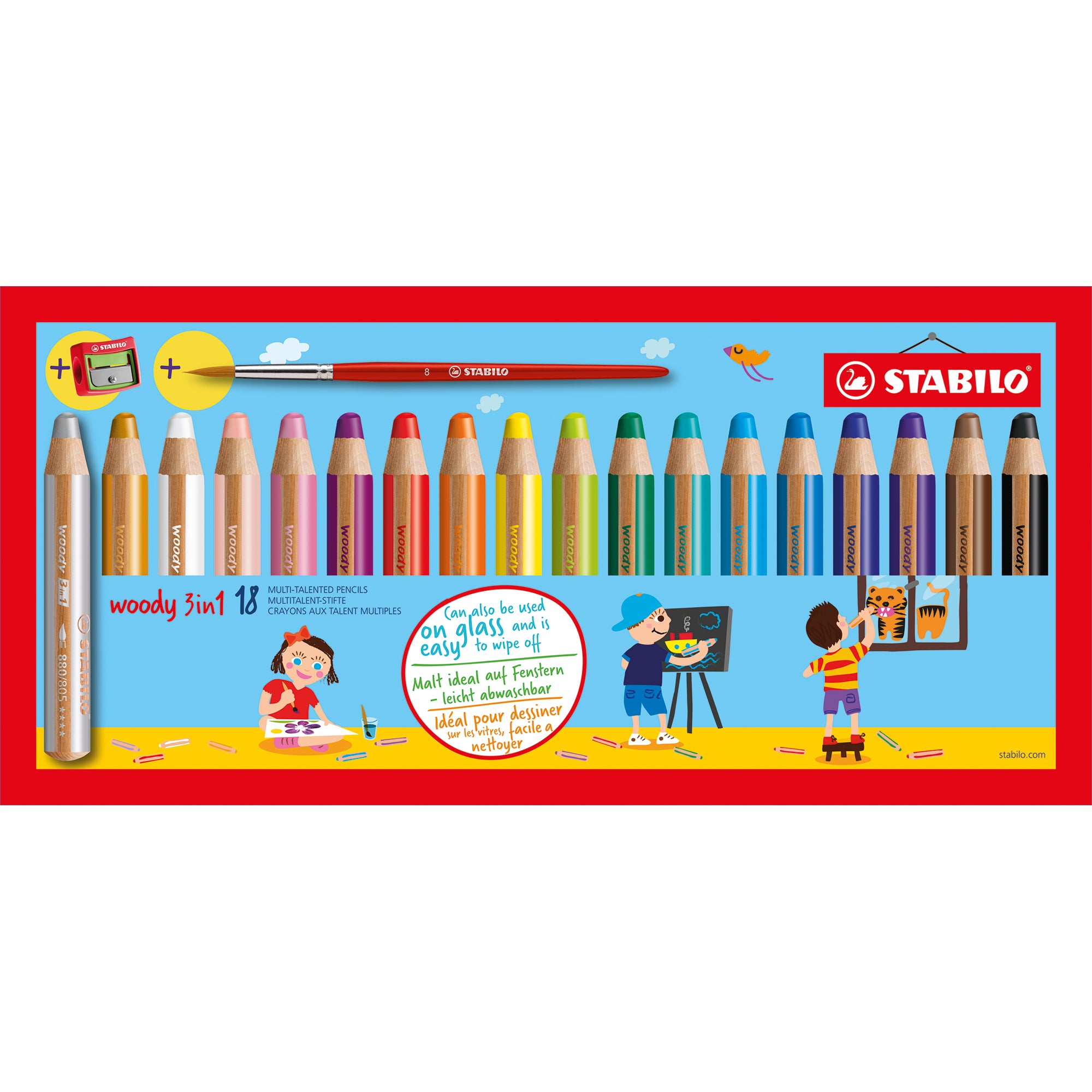 Stabilo Buntstift woody 3 in 1