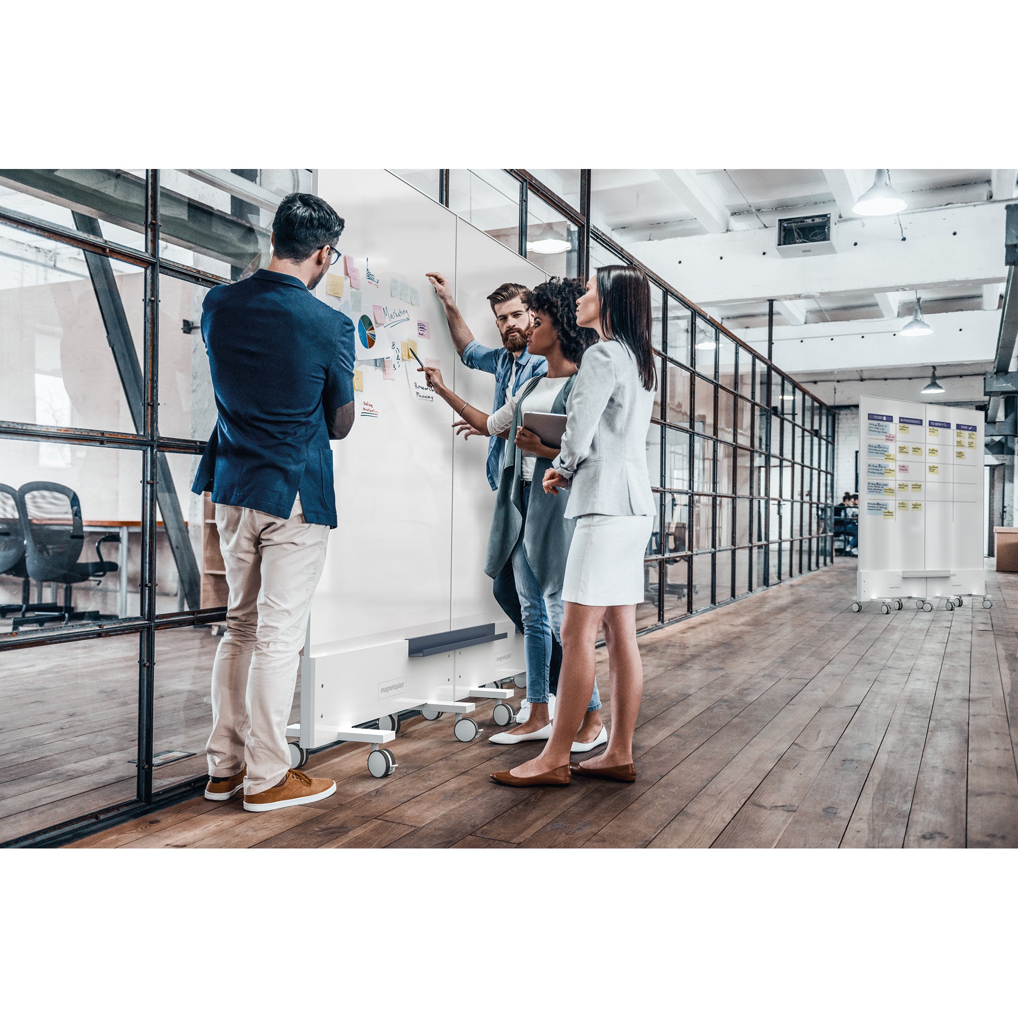 magnetoplan Whiteboard Infinity Wall mobil