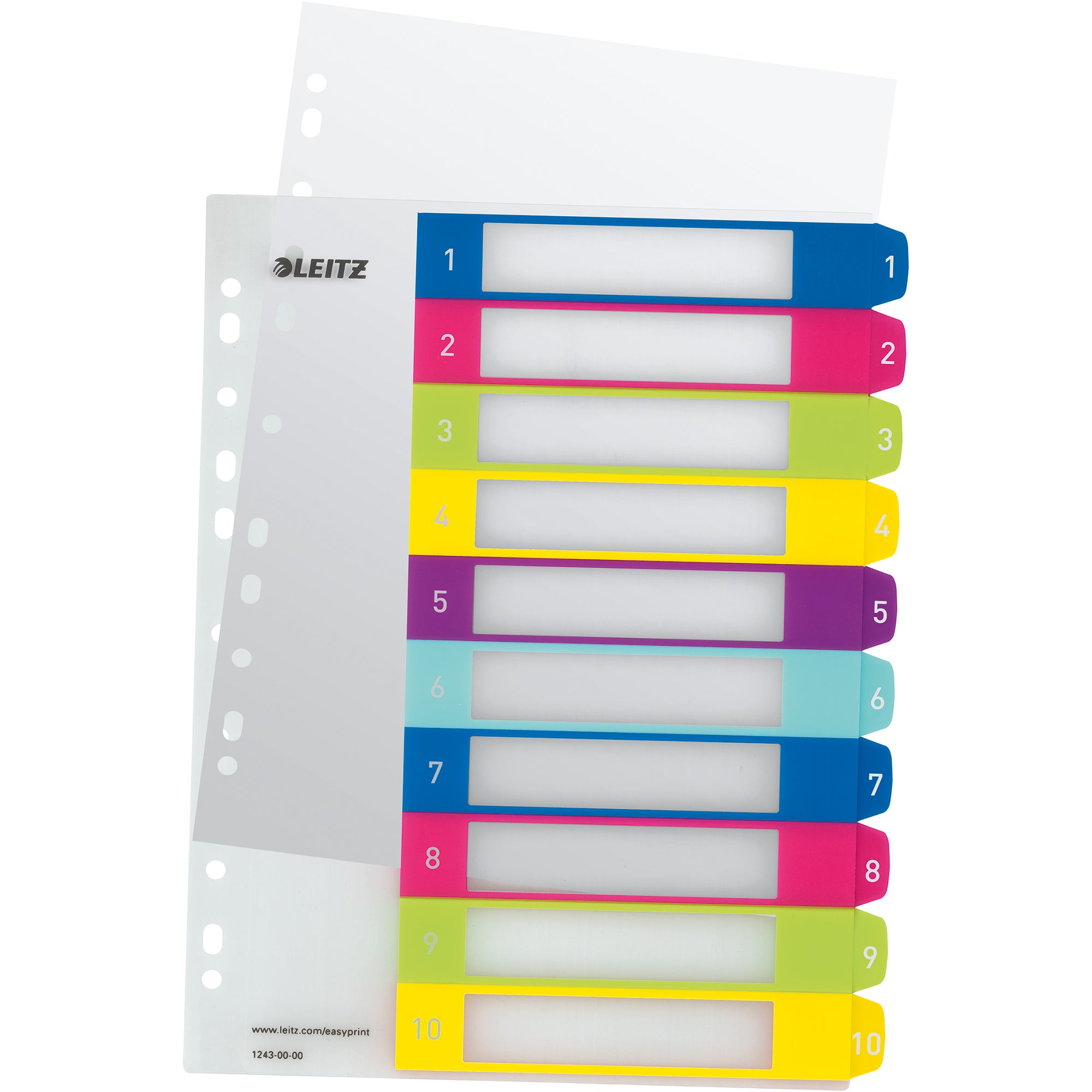 Leitz Zahlenregister WOW, DIN A4, Überbreite