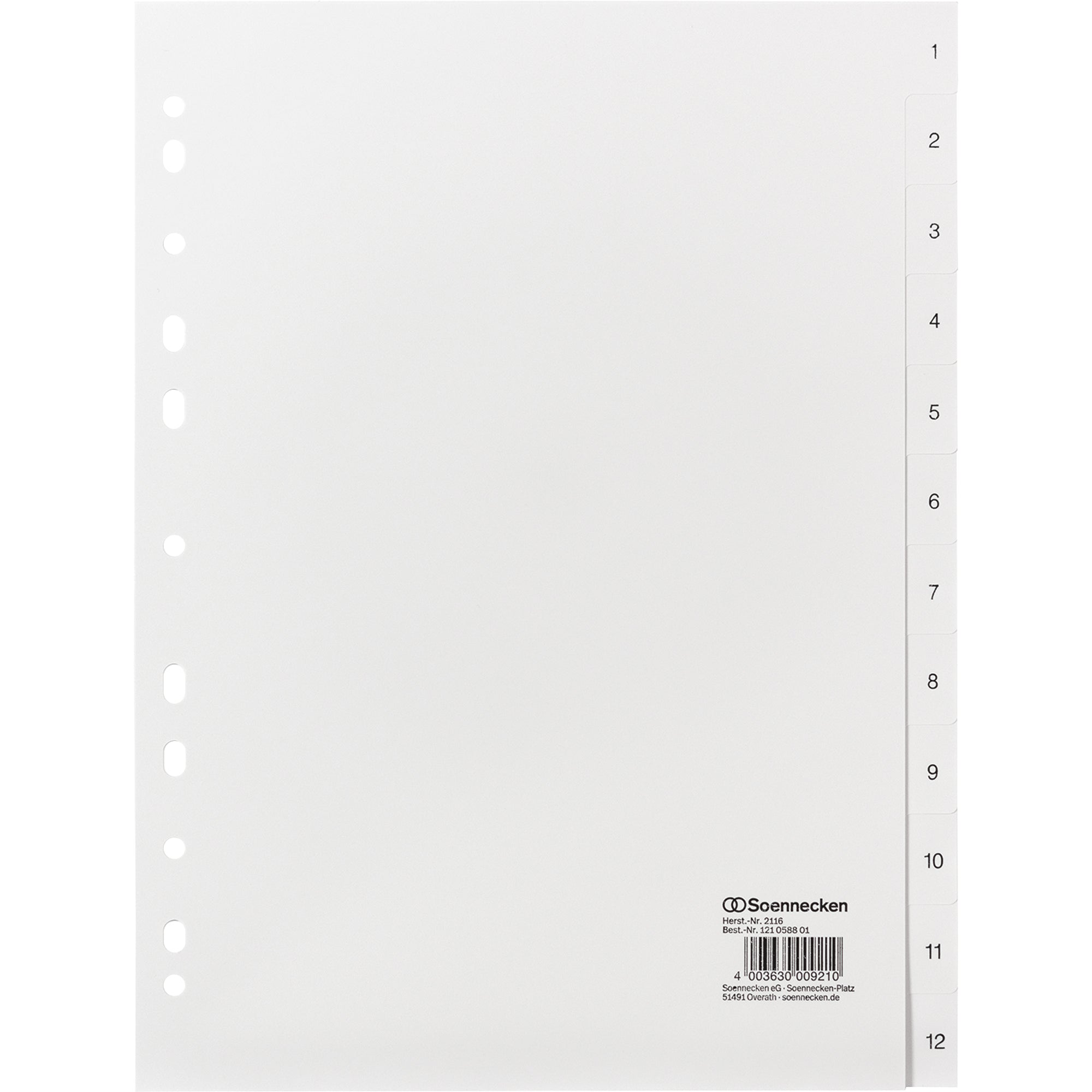 Soennecken Zahlenregister, DIN A4