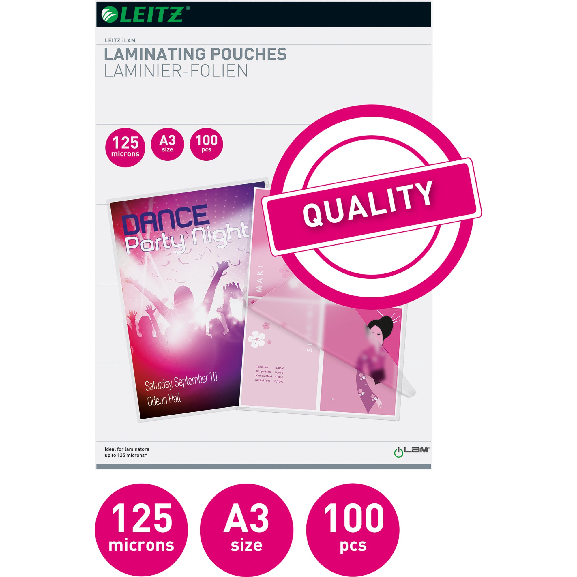 Leitz Laminierfolie, DIN A3