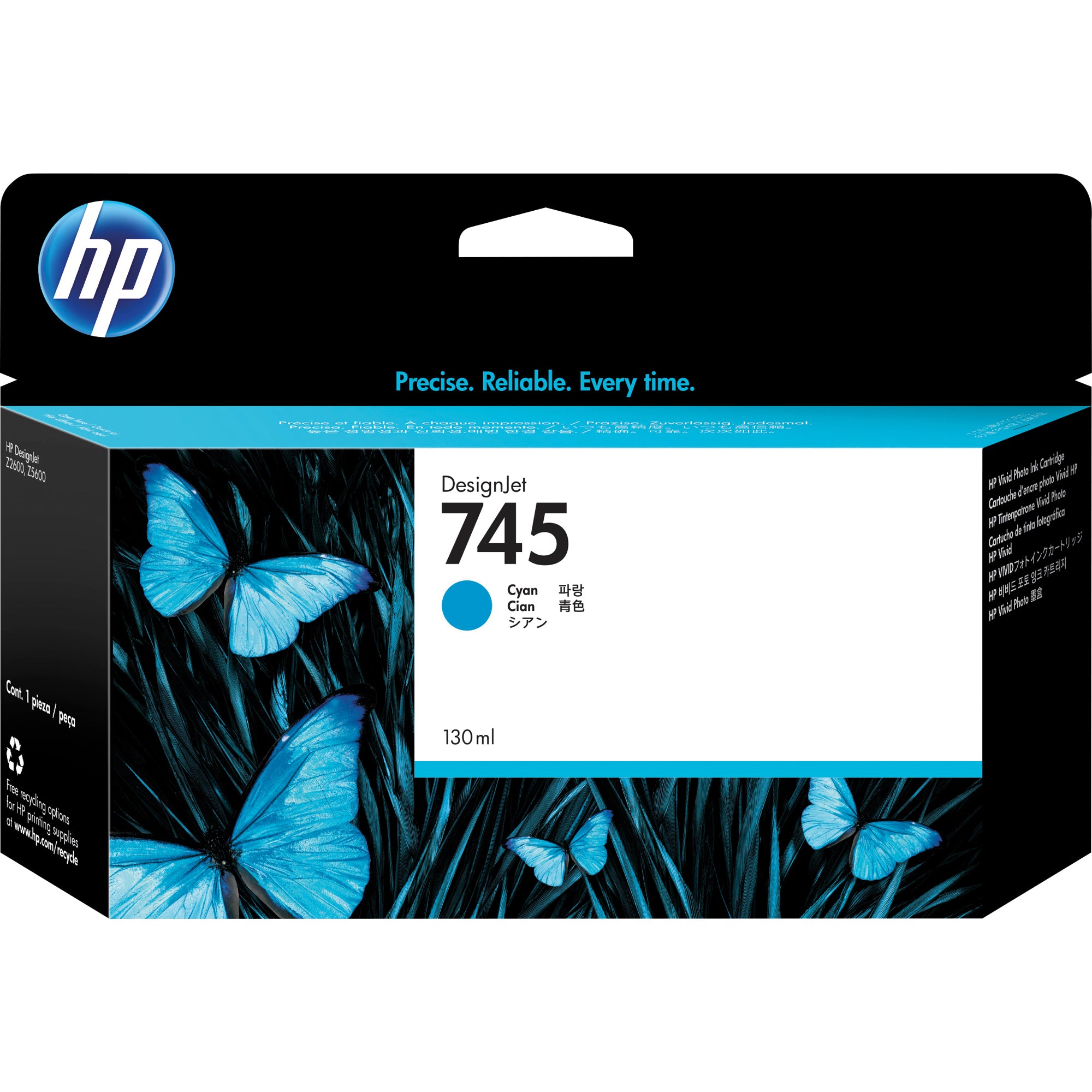 HP Tintenpatrone 745  130ml cyan