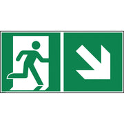 Hinweisschild Rettungsweg ISO 7010 300x150mm PVC