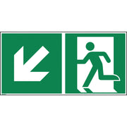 Hinweisschild Rettungsweg ISO 7010 300x150mm PVC