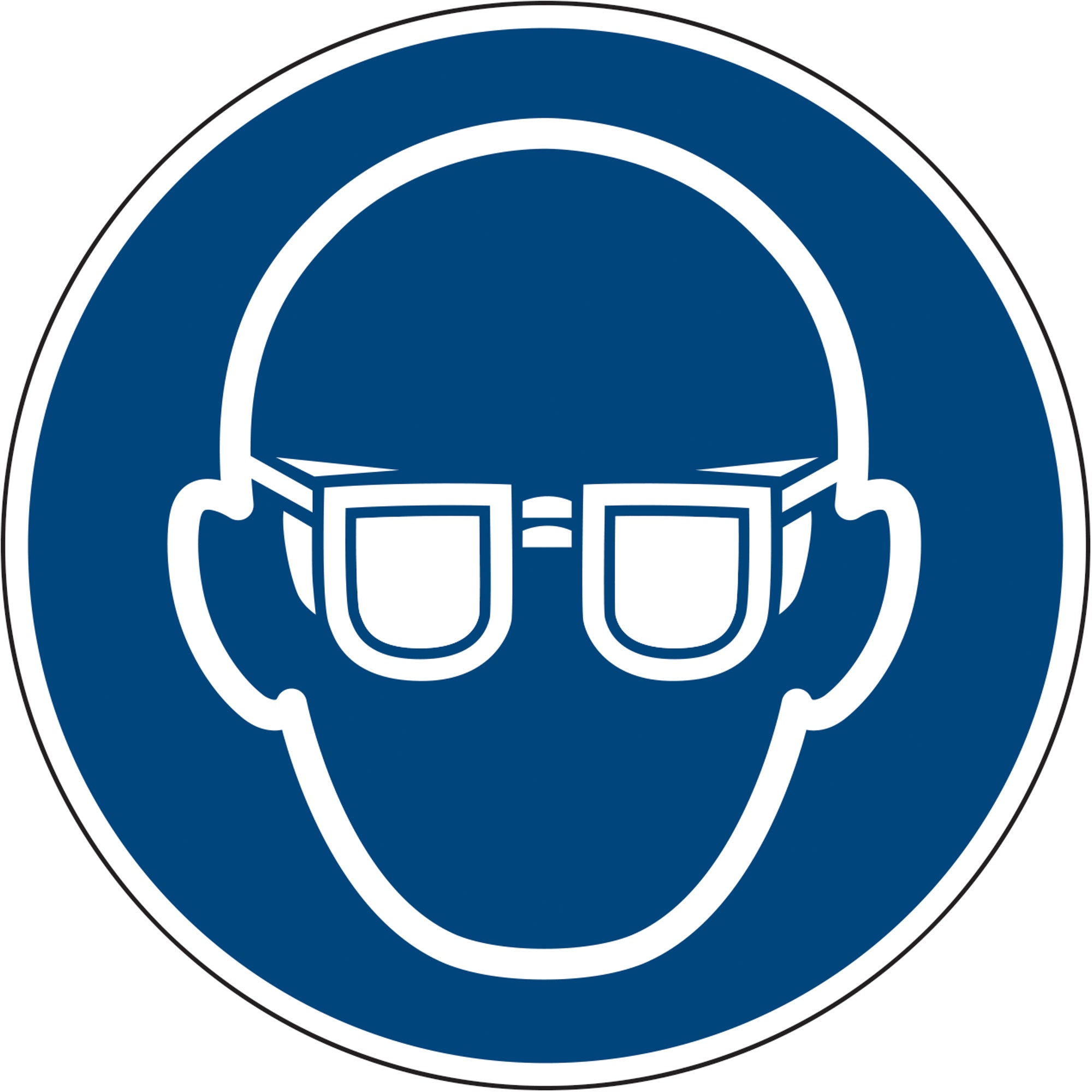 Hinweisschild Augenschutz benutzen ISO 7010 rund 200mm