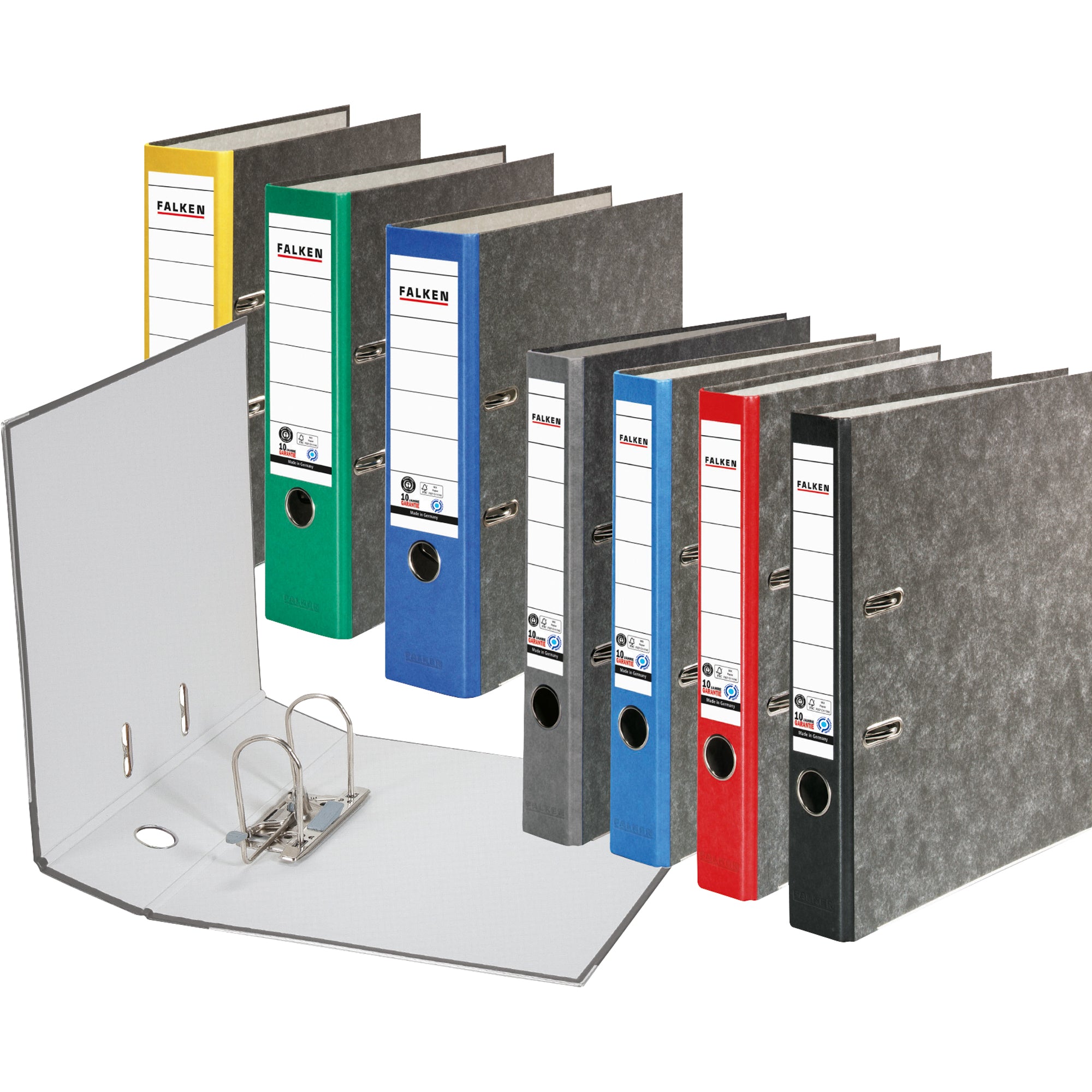 Falken Ordner S80 DIN A4 80mm RC Pappe grau