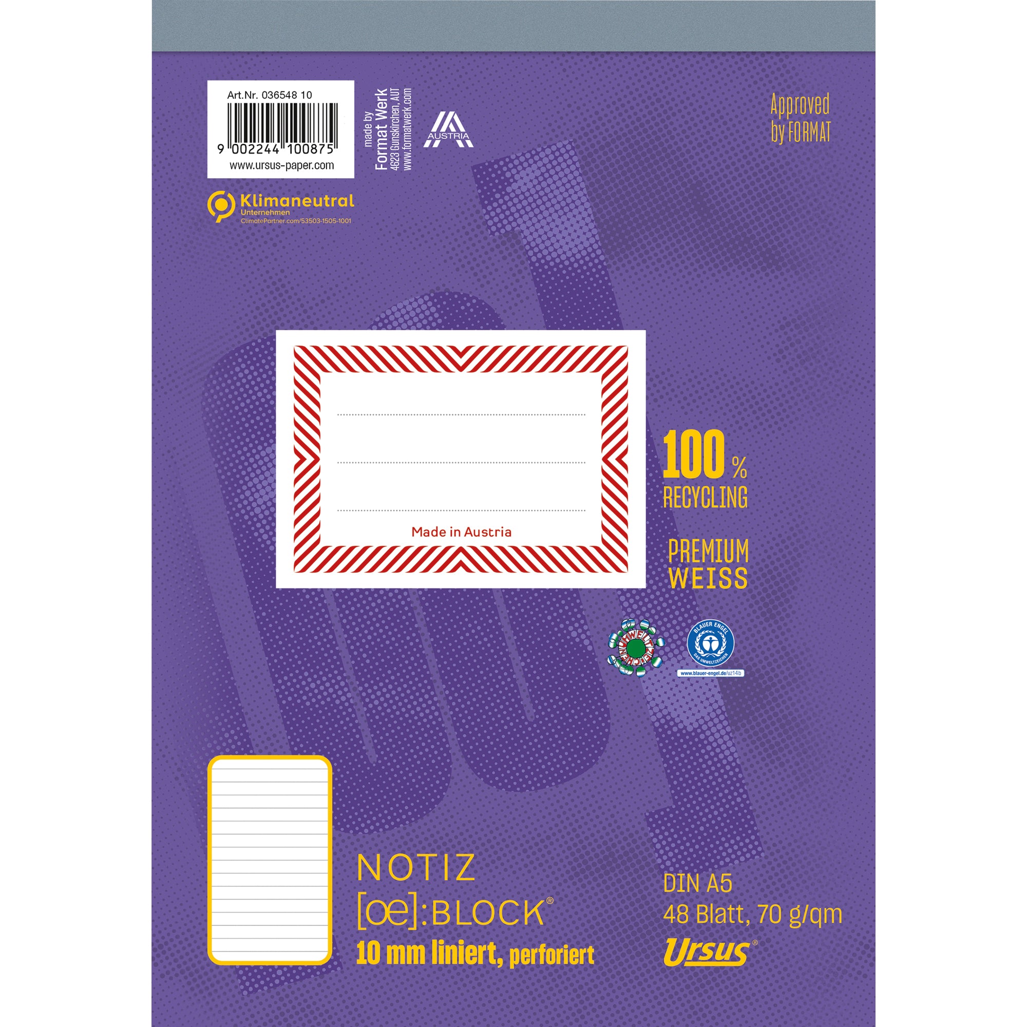 Ursus Notizblock Green, DIN A5