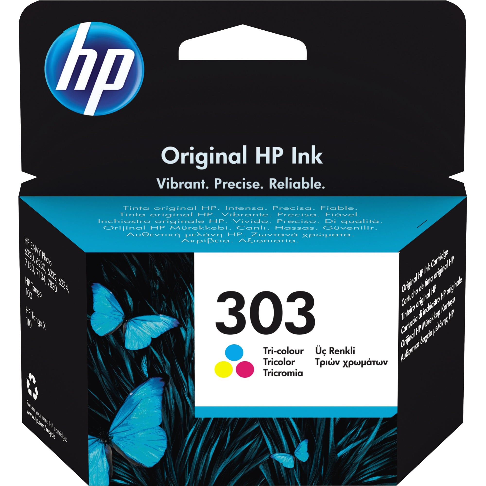 HP Tintenpatrone, cyan/magenta/gelb