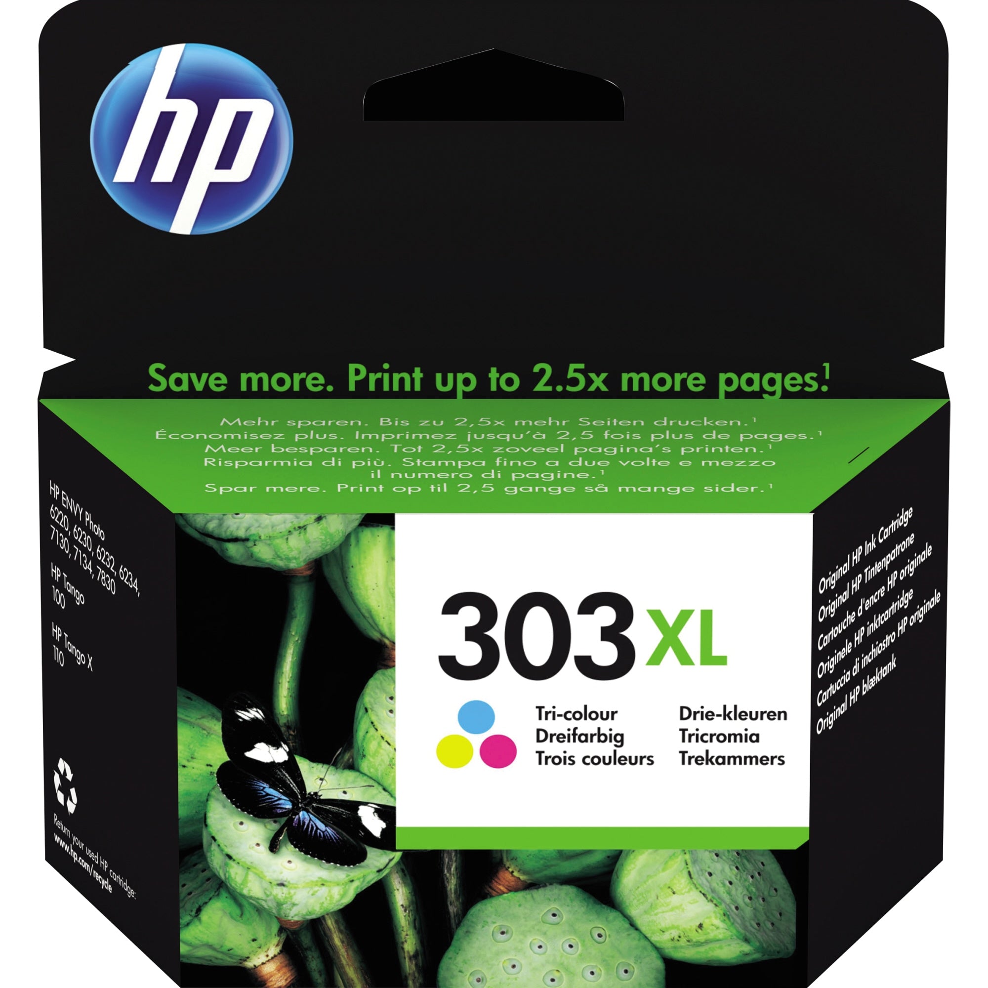 HP Tintenpatrone, cyan/magenta/gelb