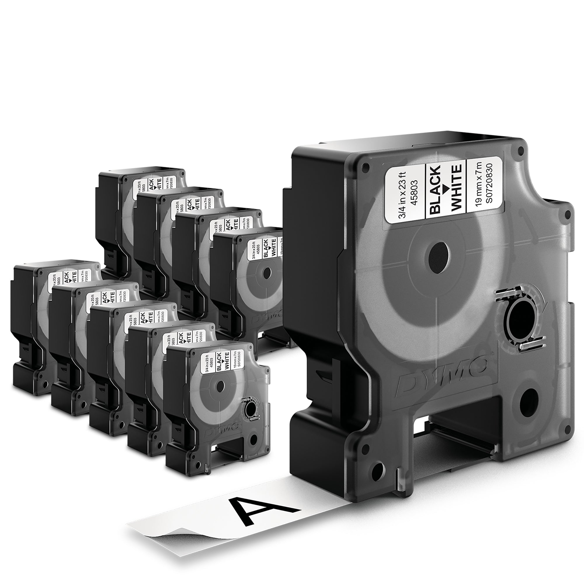 Dymo Schriftband-Kassette D1 19mmx7m sw auf ws 10St.