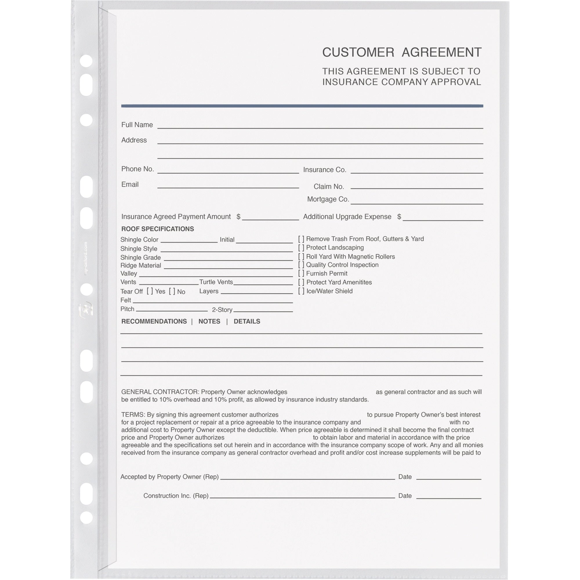 Oxford Prospekthülle, DIN A4