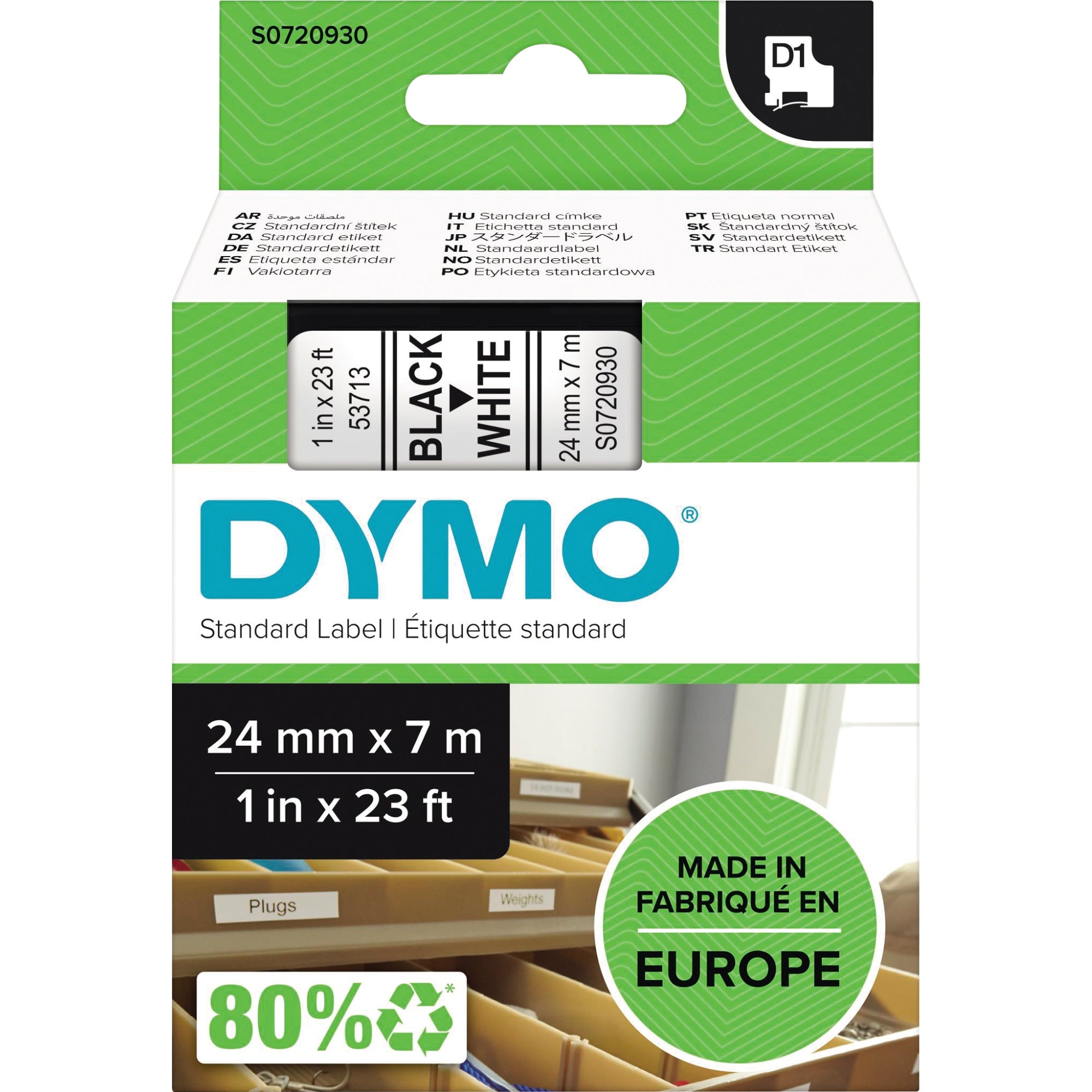 Dymo Schriftbandkassette, 24 mm x 7 m (B x L)