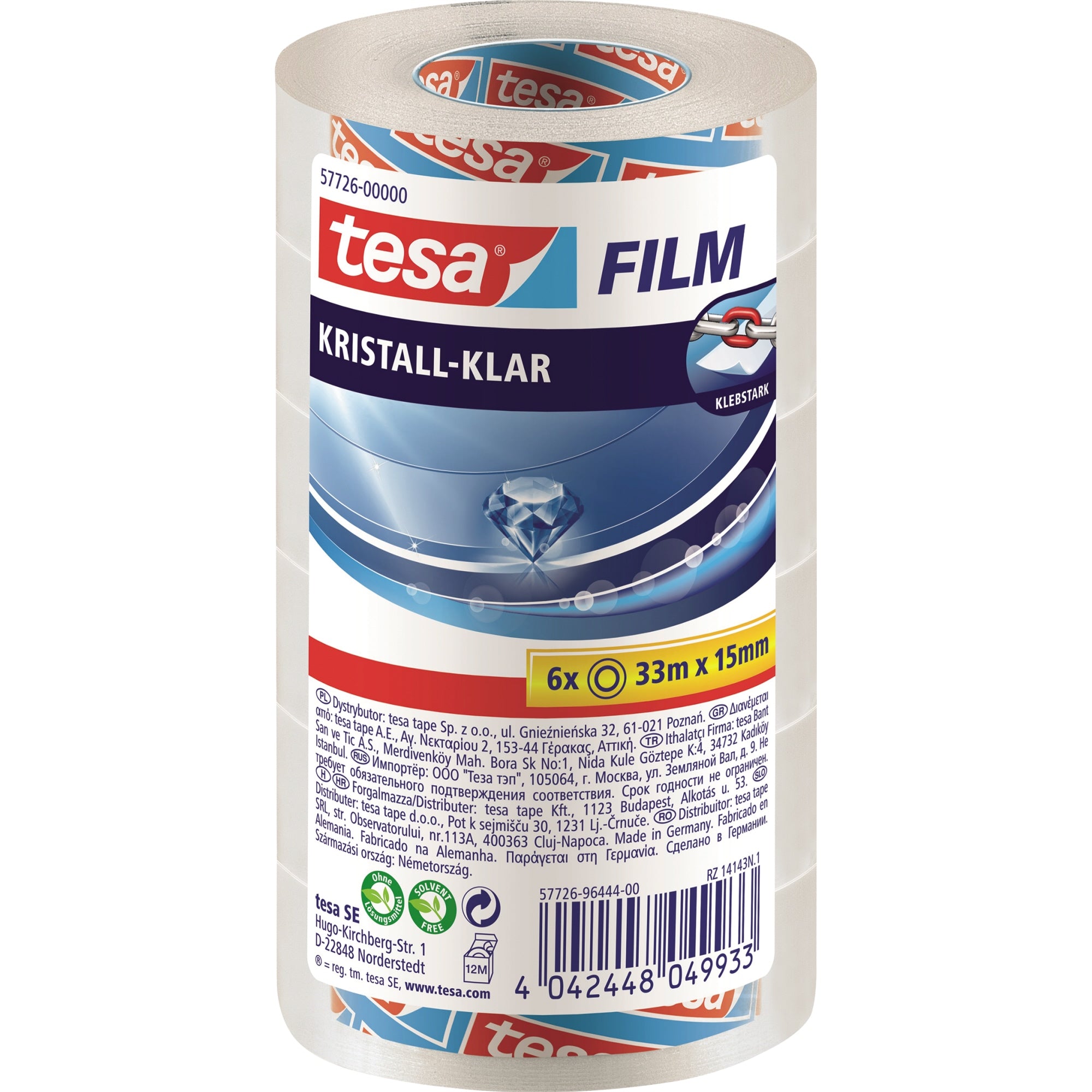 tesa Klebefilm -01 15mmx33m kristallklar 6 St.