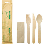 Papstar Besteck-Set Pure Holz