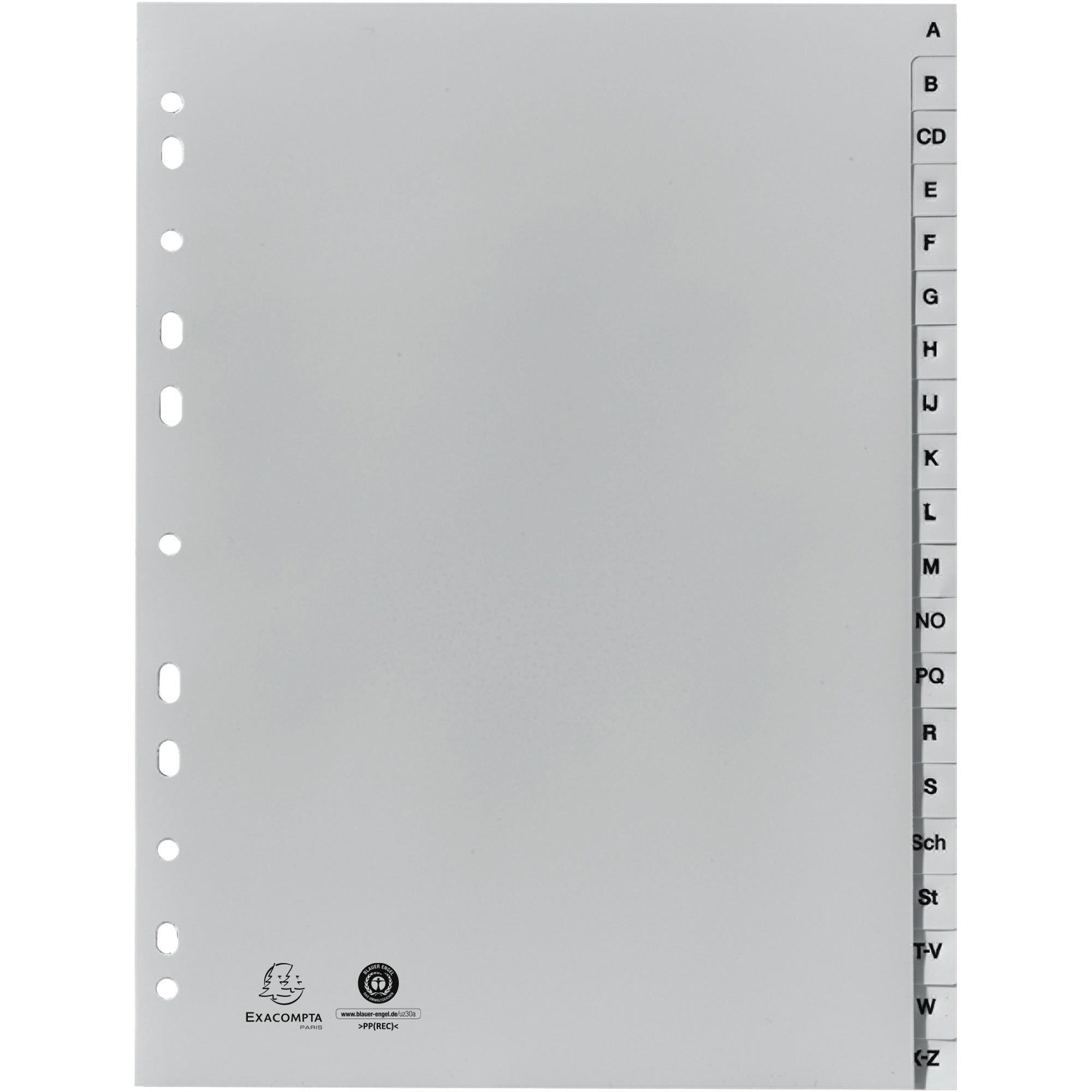 Exacompta Register DIN A4 20tlg A-Z PP grau