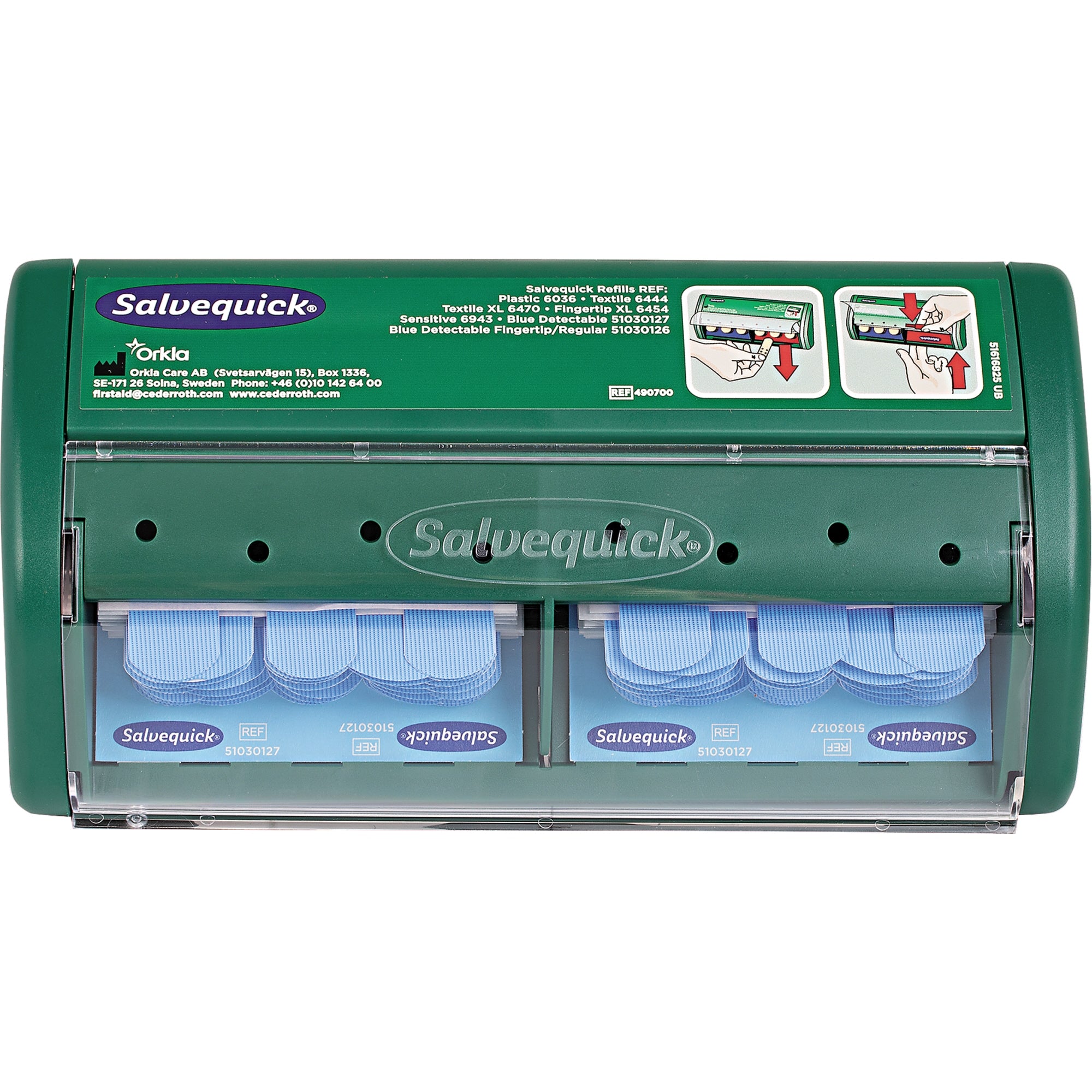 Salvequick Pflasterspender Blue Detectable