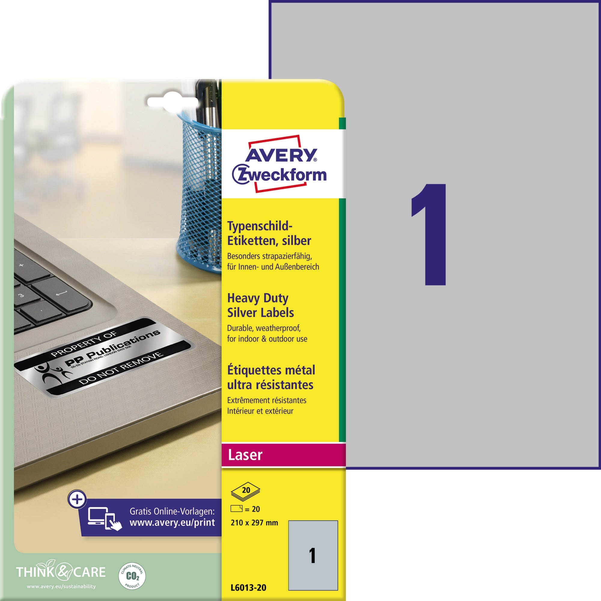 Avery Typenschildetikett