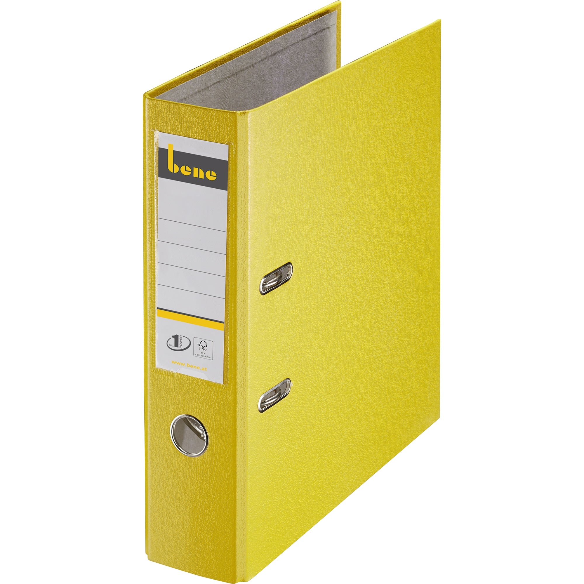 Bene Ordner DIN A4 80mm PP gelb