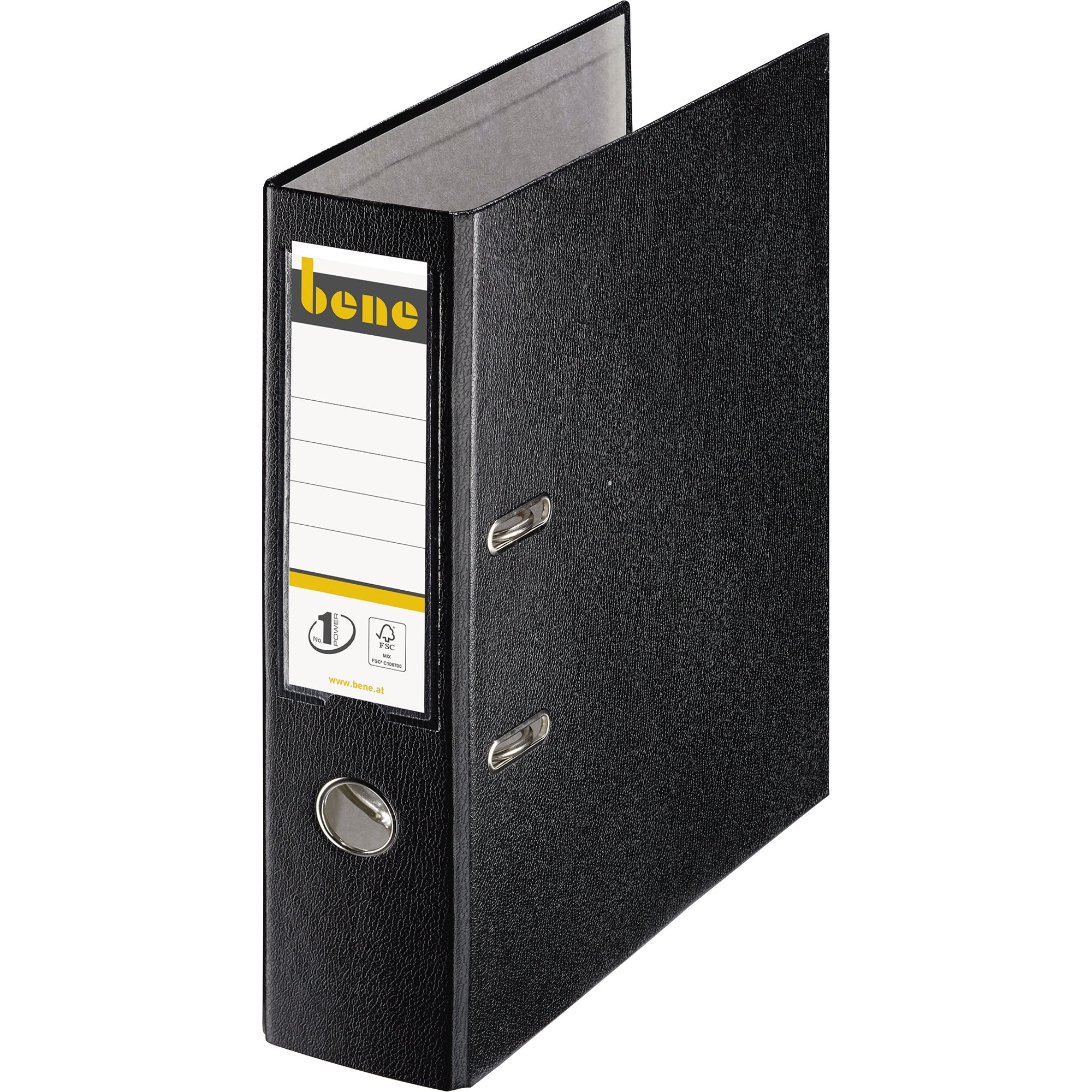 Bene Ordner DIN A4 80mm PP schwarz
