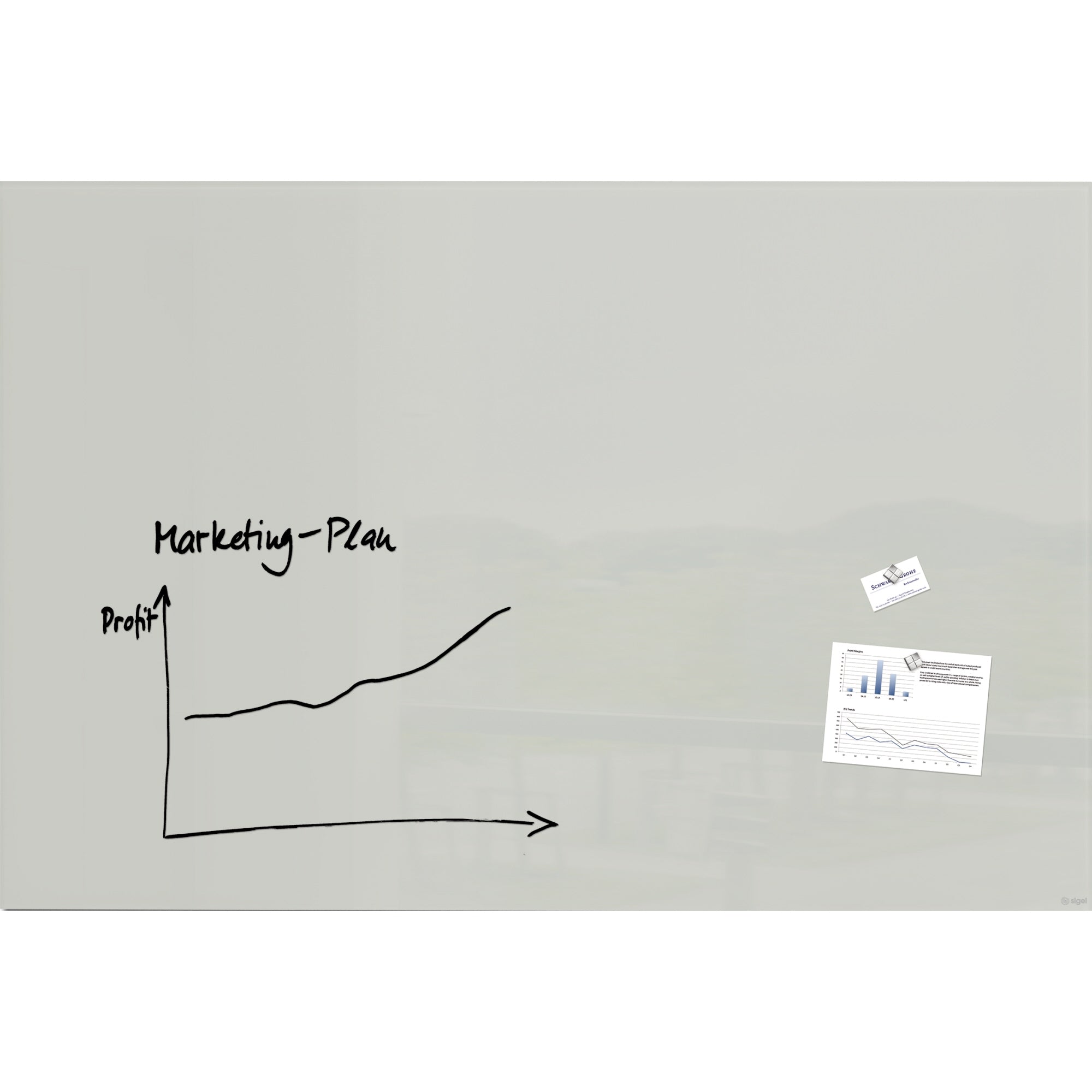 Sigel Glasboard Artverum, grau