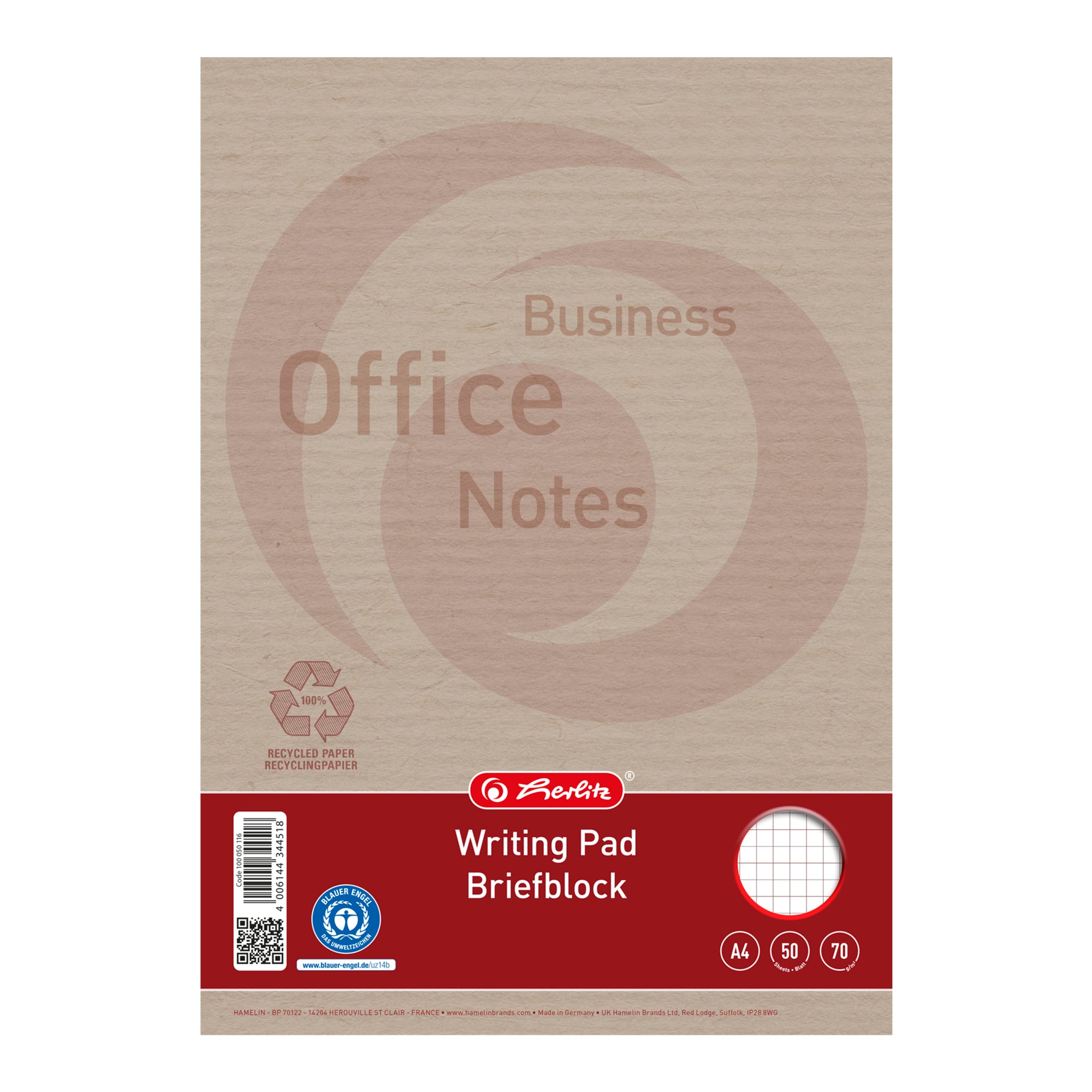 Herlitz Briefblock Business Office Notes, DIN A4