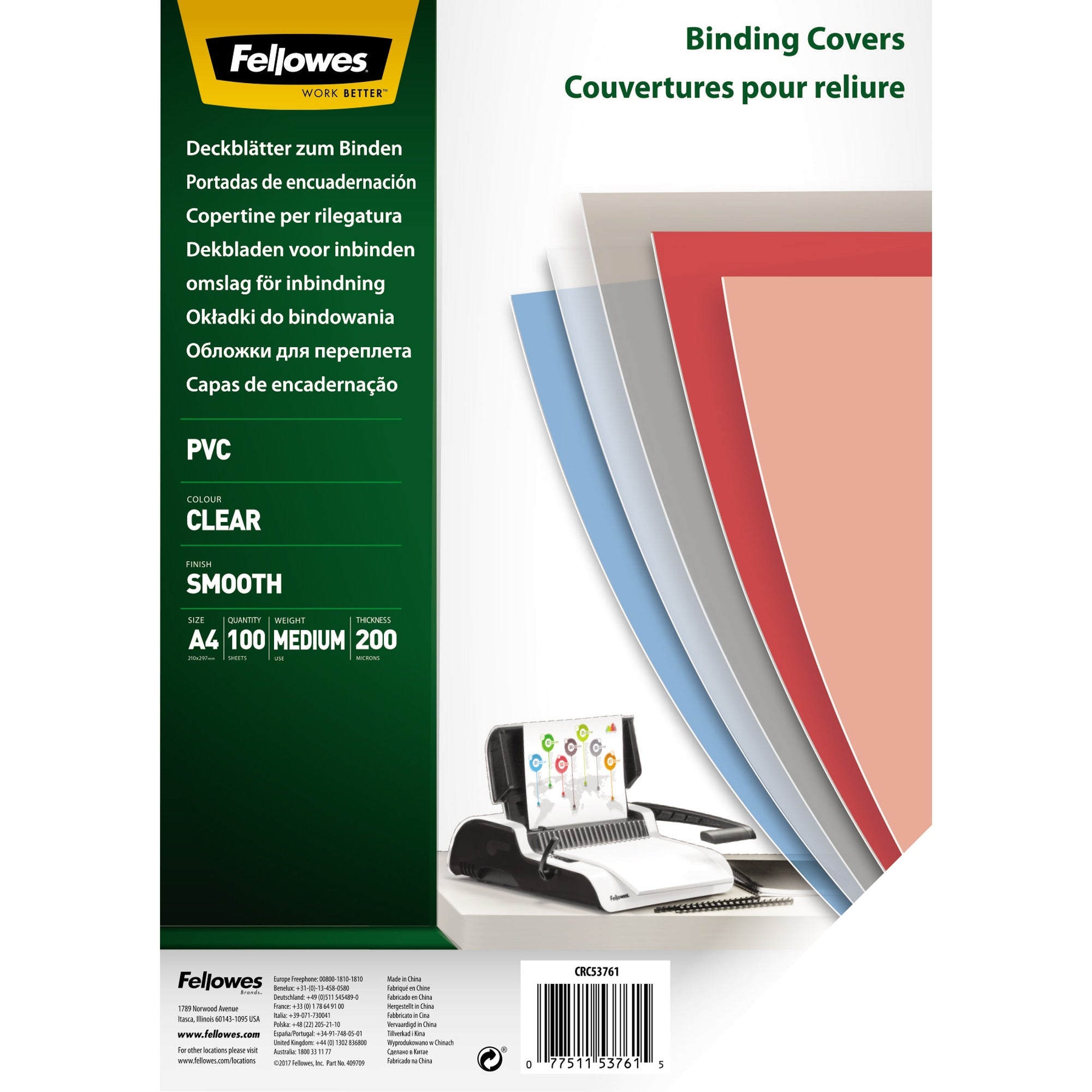 Fellowes Deckblattfolie, DIN A4