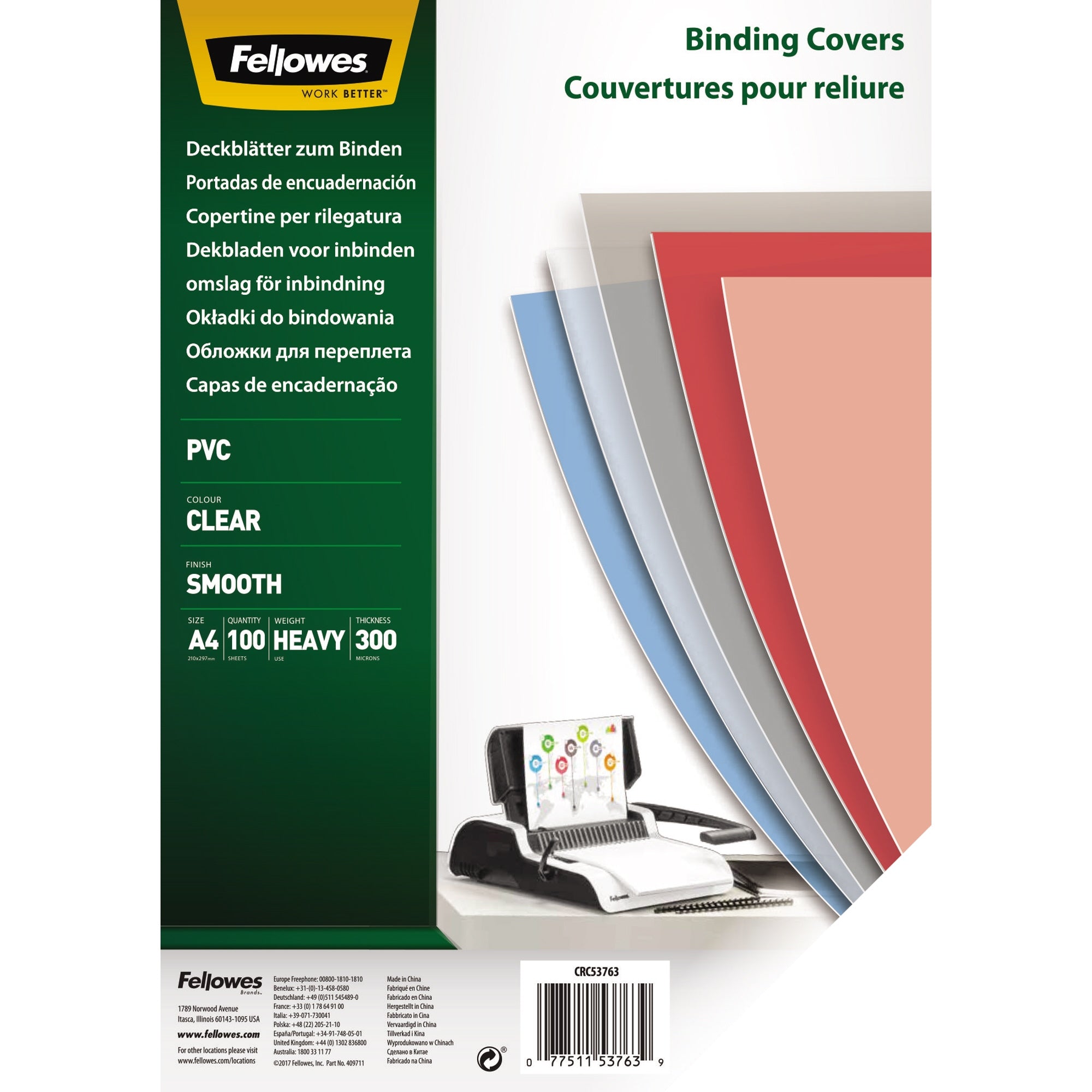 Fellowes Deckblattfolie, DIN A4