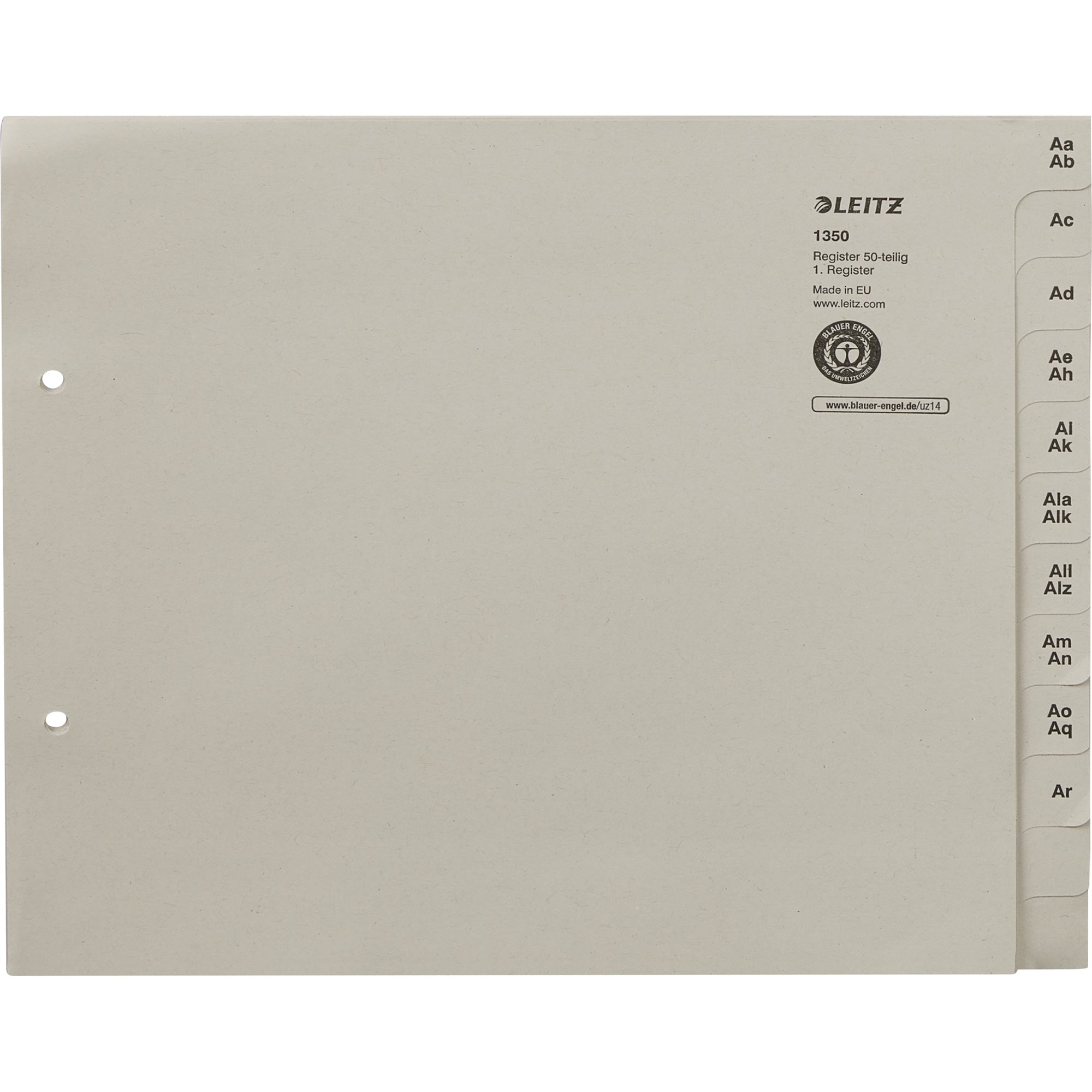 Leitz A-Z Register, DIN A4, Überbreite
