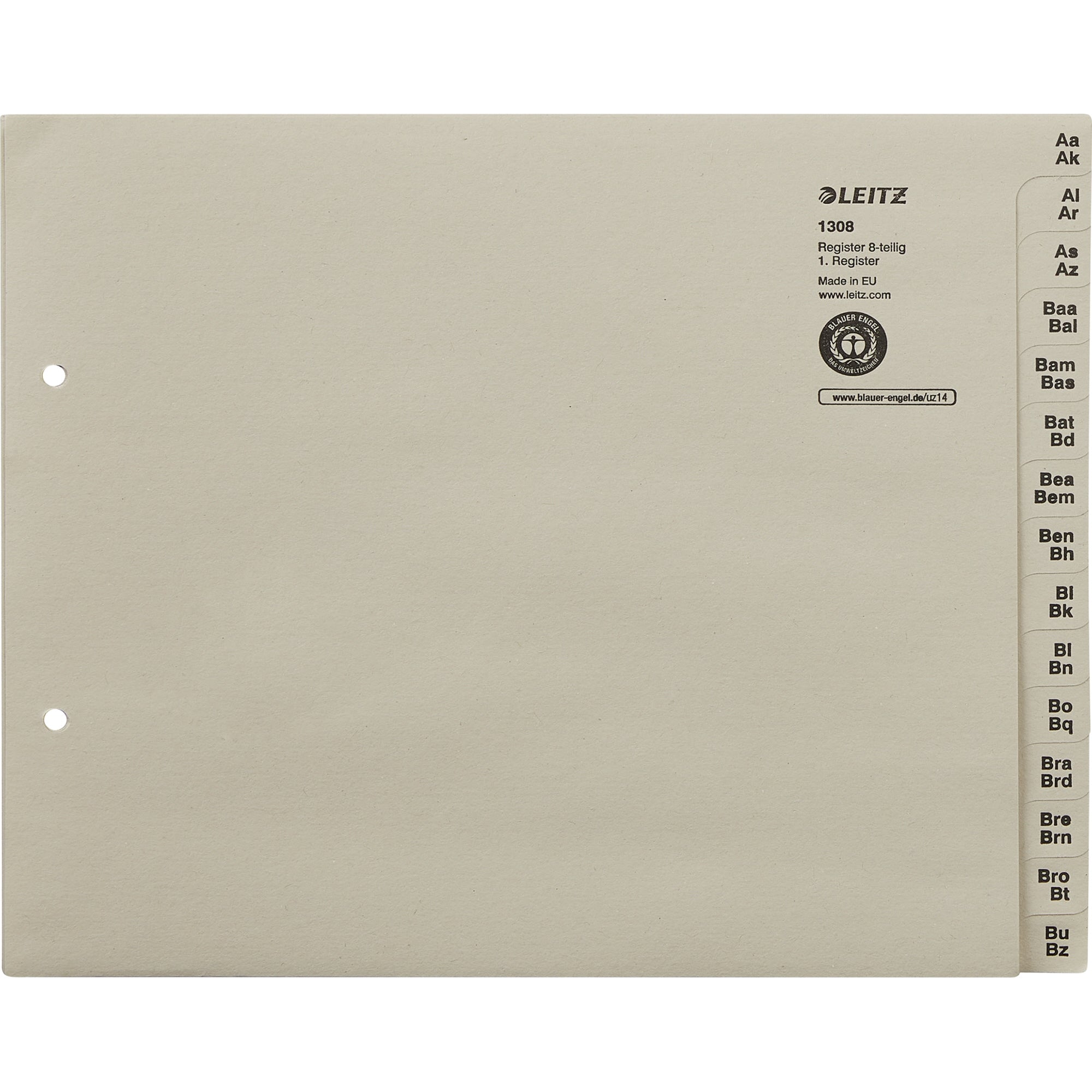 Leitz A-Z Register, DIN A4, Überbreite