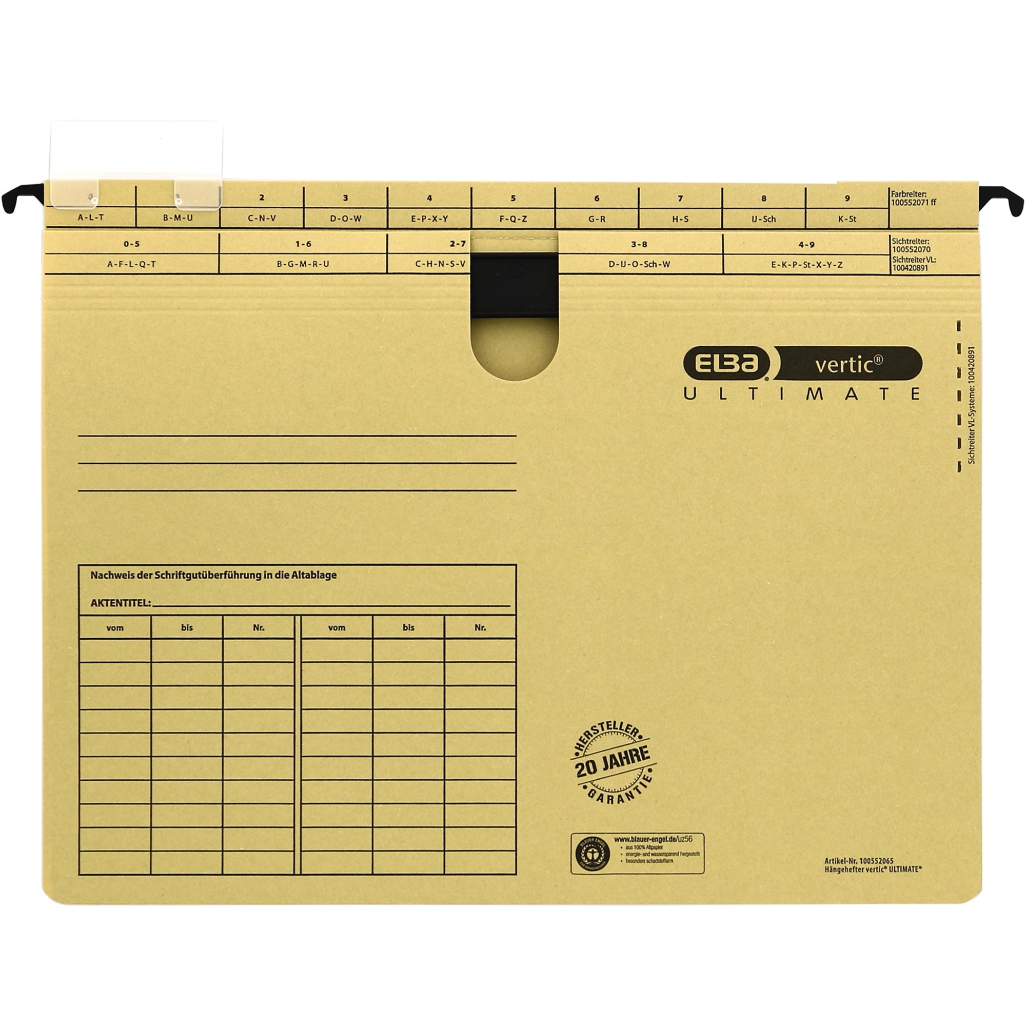 Elba Hängehefter ULTIMATE DIN A4 kfm. Heftung br