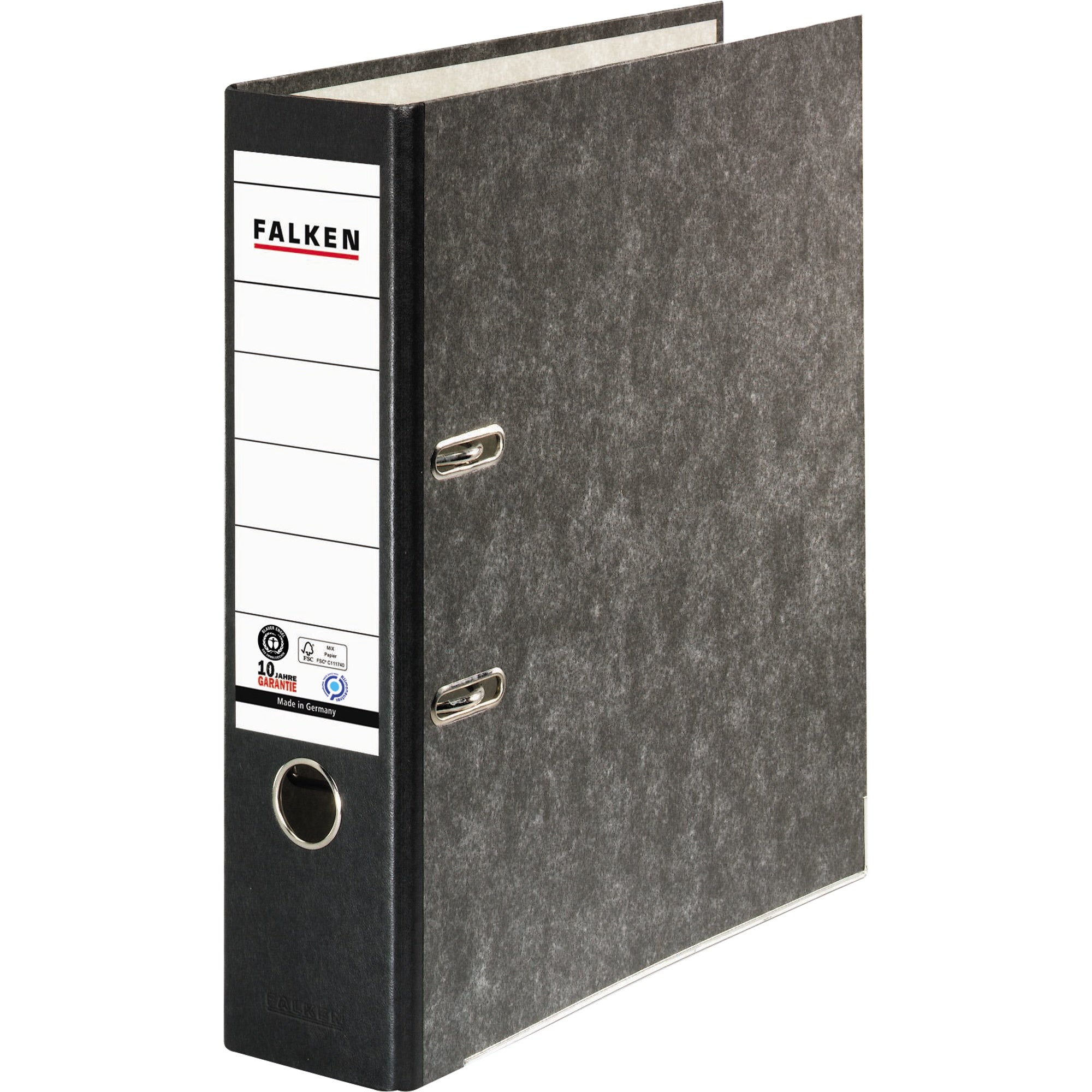 Falken Ordner S80 DIN A4 80mm RC Pappe schwarz