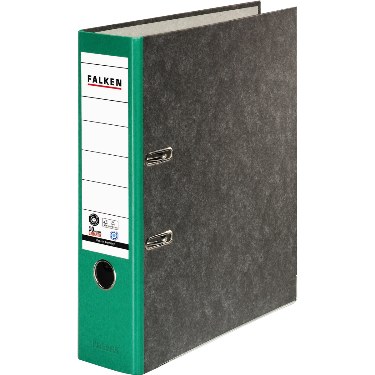 Falken Ordner S80 DIN A4 80mm Pappe grün