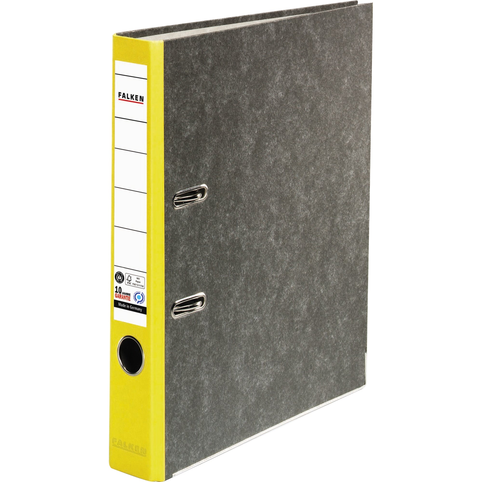 Falken Ordner S50 DIN A4 50mm RC Pappe gelb