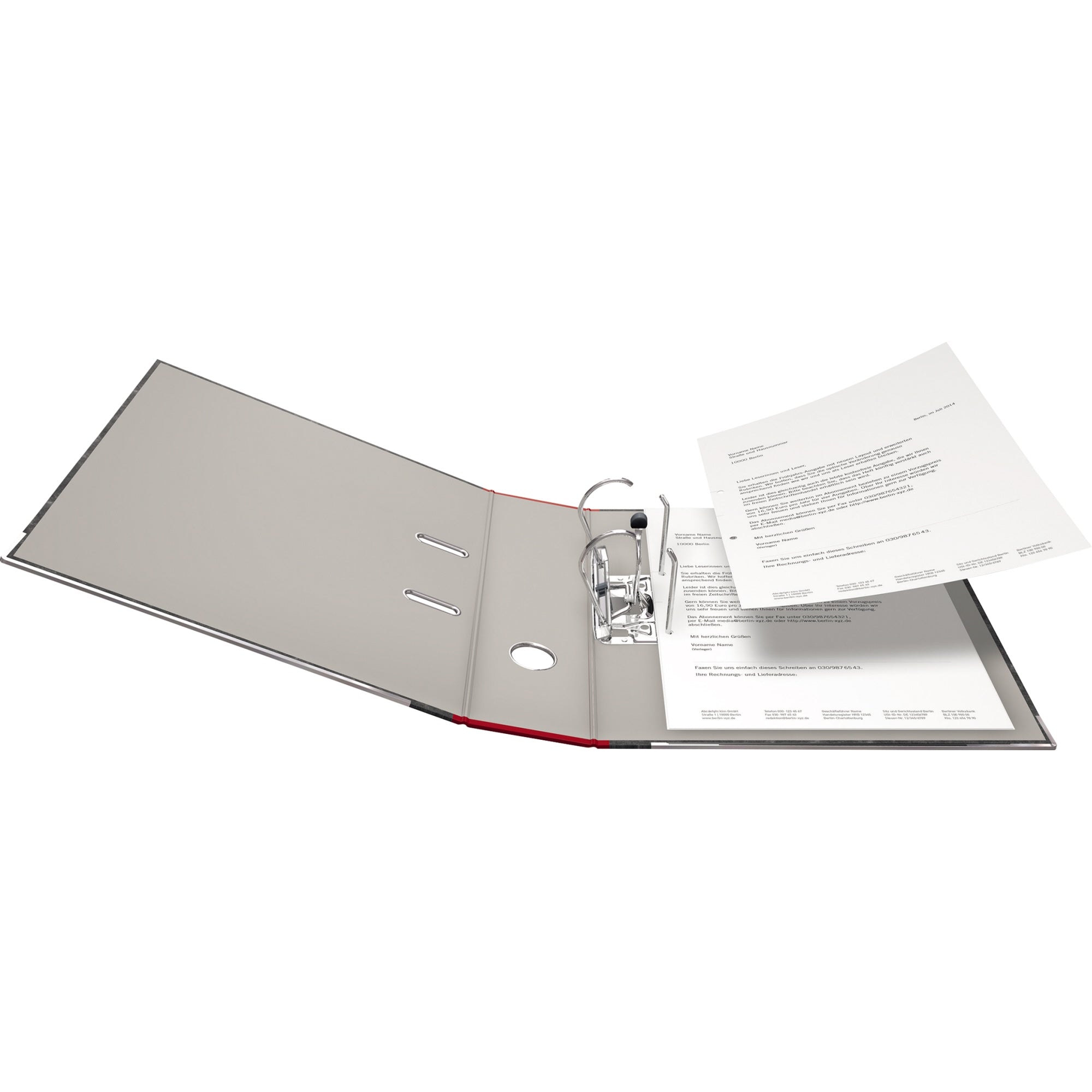 Falken Ordner S80 DIN A4 80mm RC Pappe rot