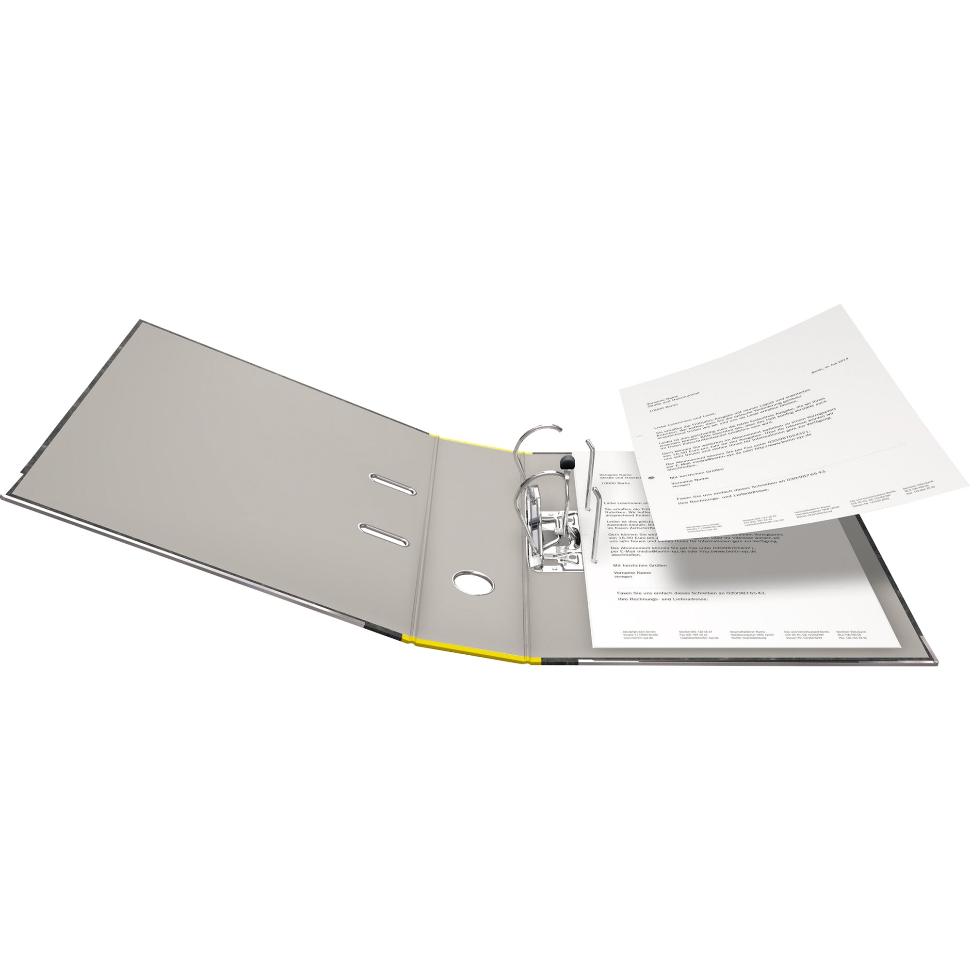 Falken Ordner S80 DIN A4 80mm RC Pappe gelb